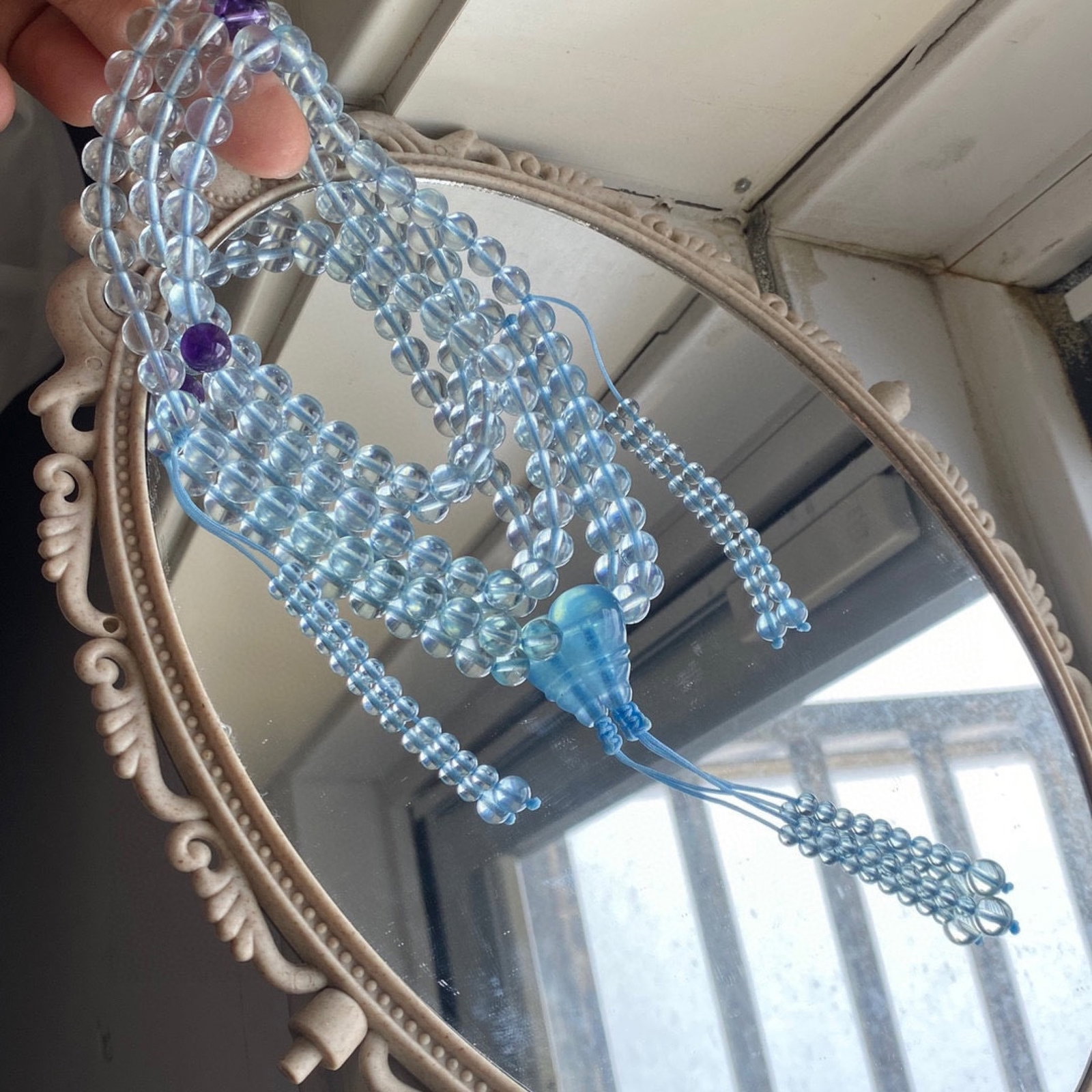 An Exquisite Aquamarine Necklace: An Exquisite Aquamarine Necklace,Size:7.3mm,Weight:70.6g 海蓝宝项链