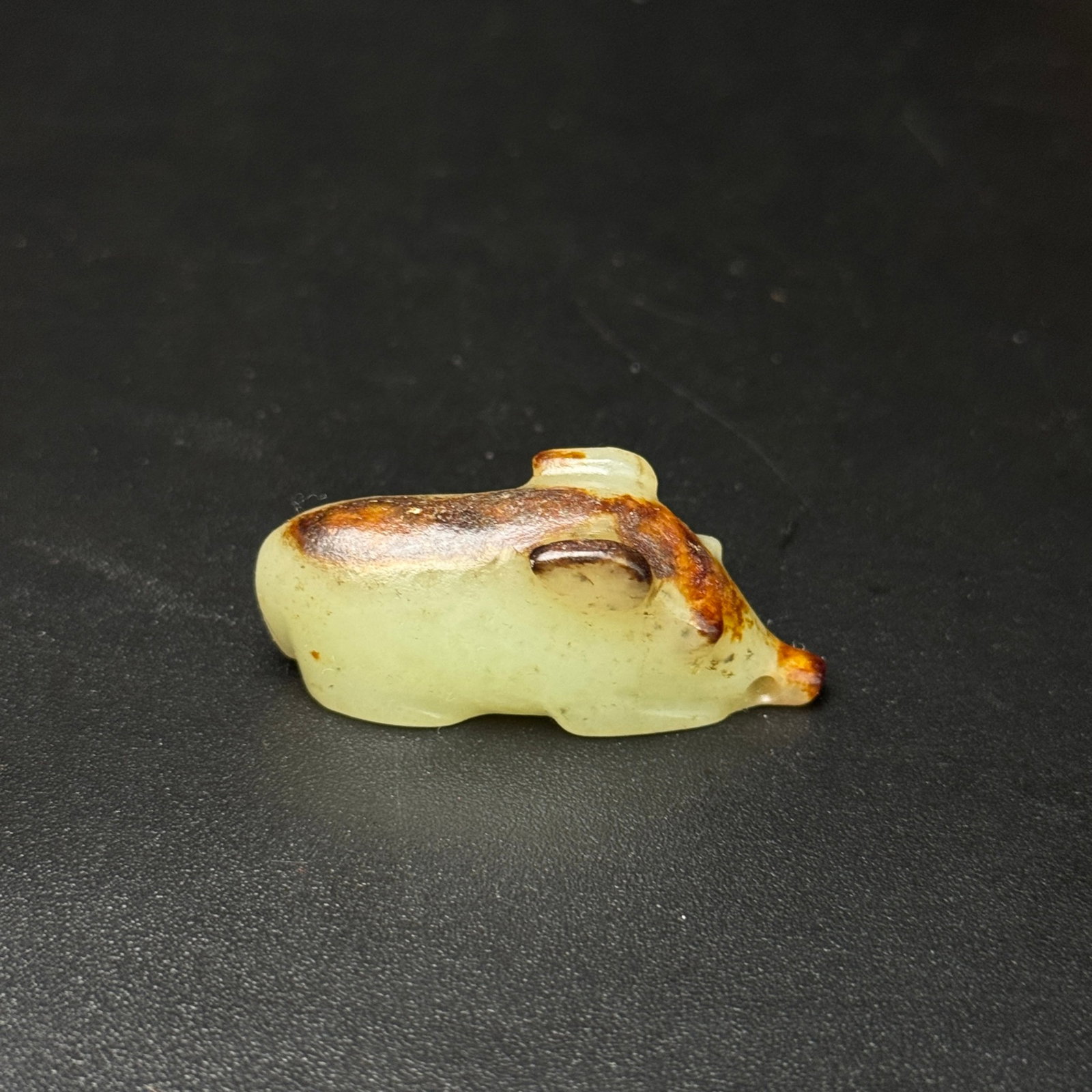 An Exquisite White Jade Pig Pendant (1 of 7)