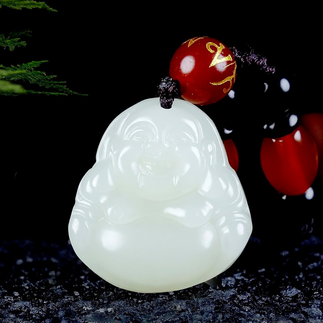 An Exquisite White Jade Statue of Maitreya Buddha Pendant: An Exquisite White Jade Statue of Maitreya Buddha Pendant,Size:25mmx24mmx8mm 白玉弥勒佛像挂件
