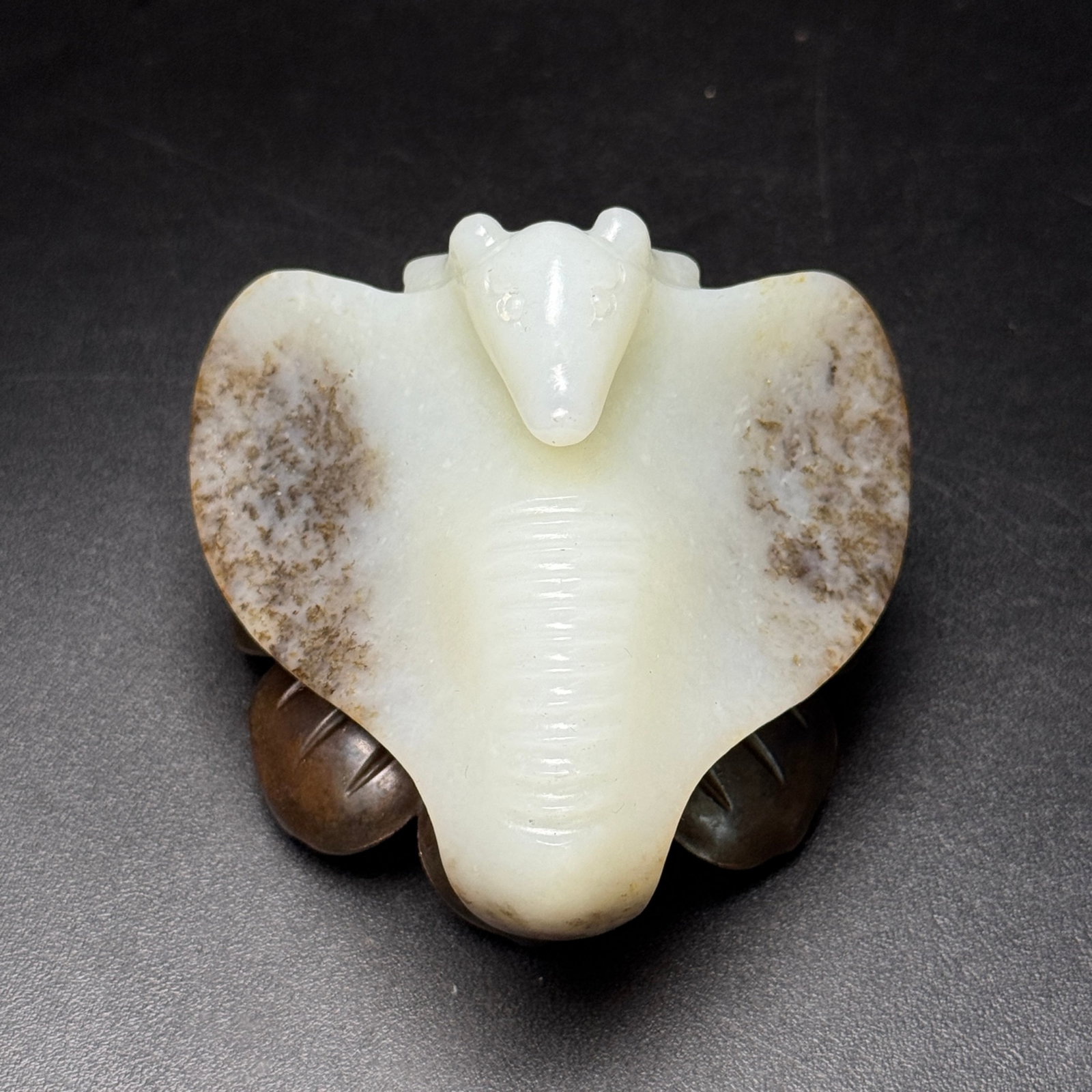 An Exquisite White Jade Snake Pendant (1 of 7)