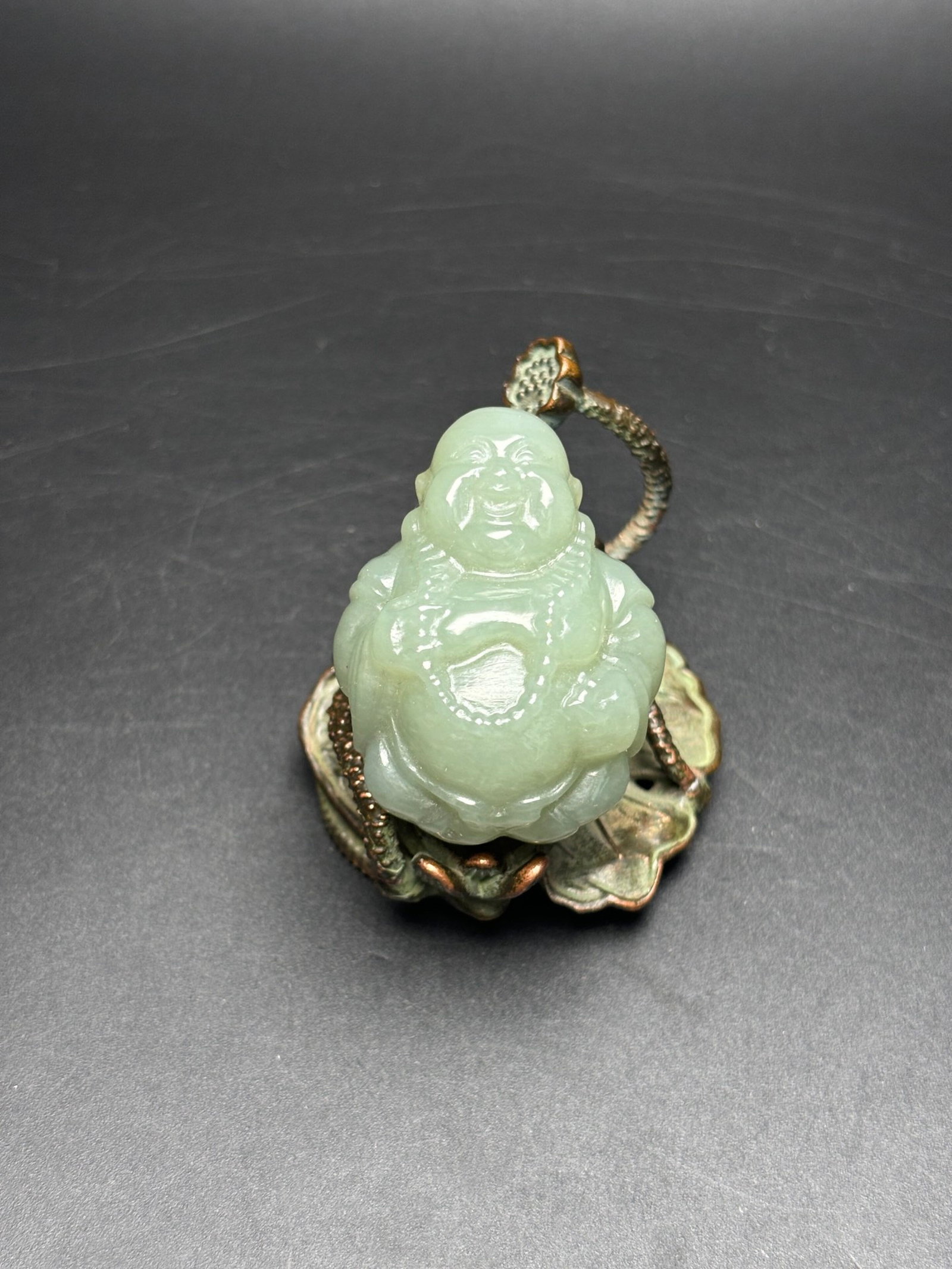 An Exquisite White Jade Statue of Maitreya Buddha Pendant: An Exquisite White Jade Statue of Maitreya Buddha Pendant,Qing Dynasty,China,Size:44mmx34mmx25mm,Weight:46g 白玉弥勒佛像挂件,中国清