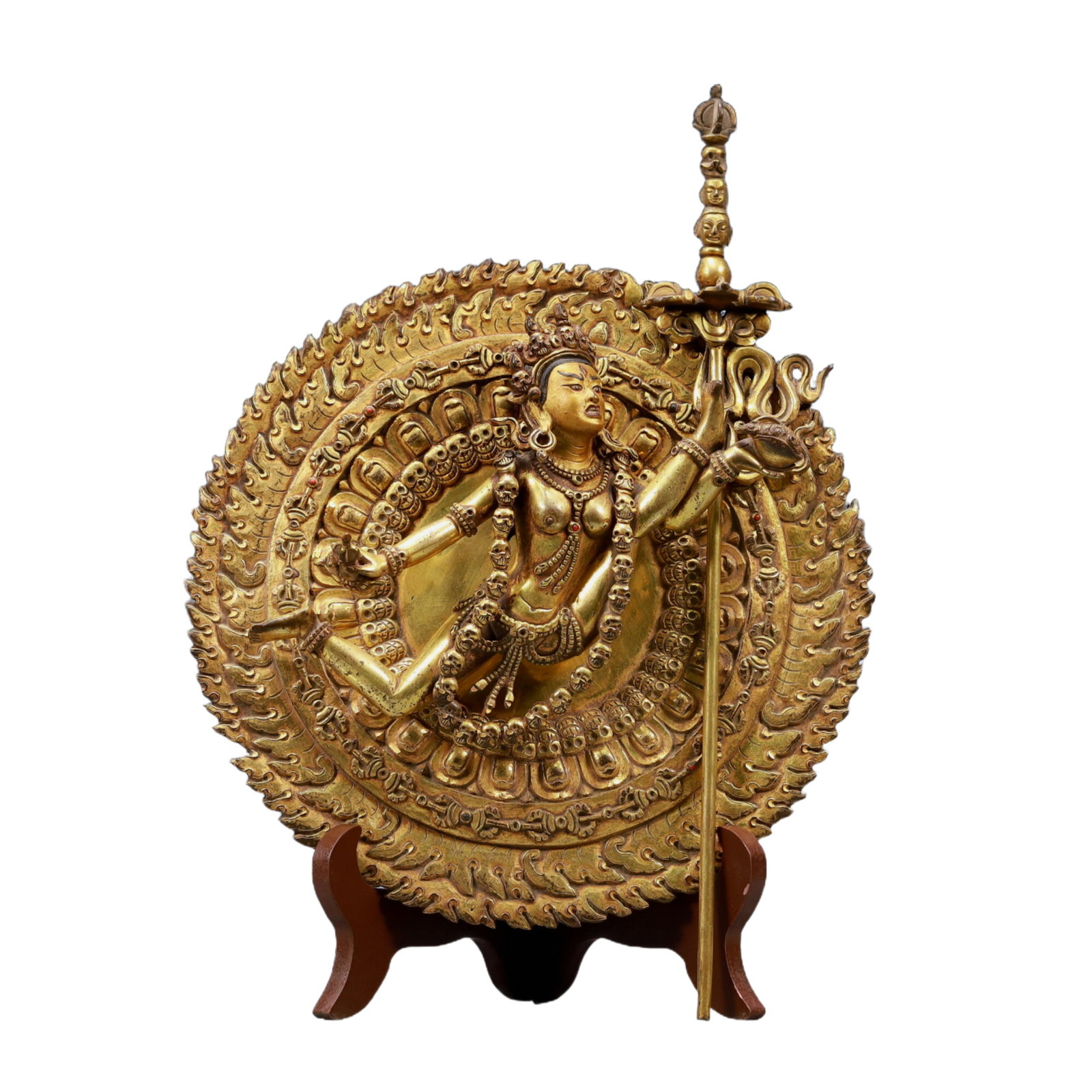 A Solemn Gilt Bronze Statue of Dakini (1 of 4)