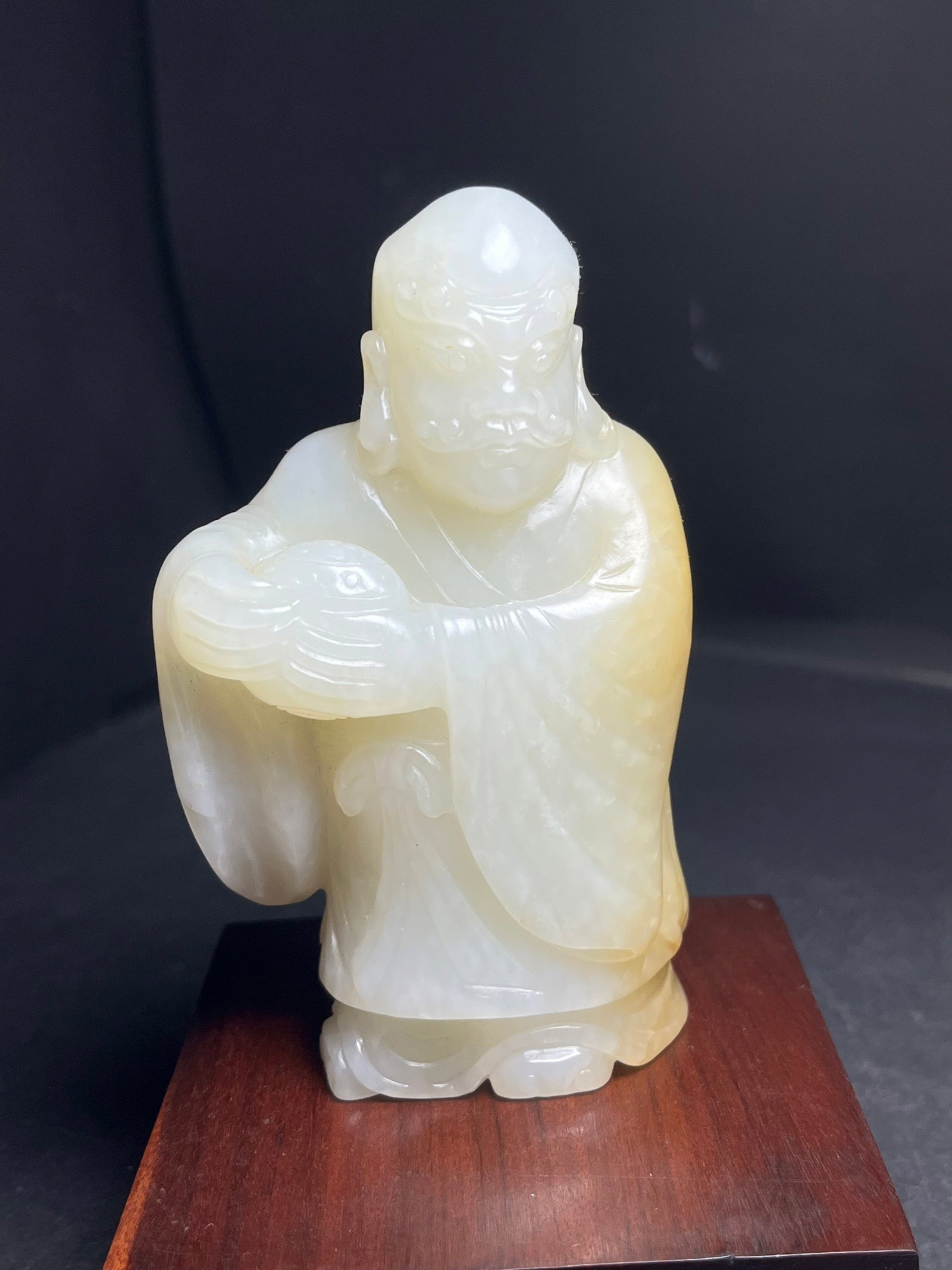 An Exquisite White Jade Figure Hand Piece (1 of 7)