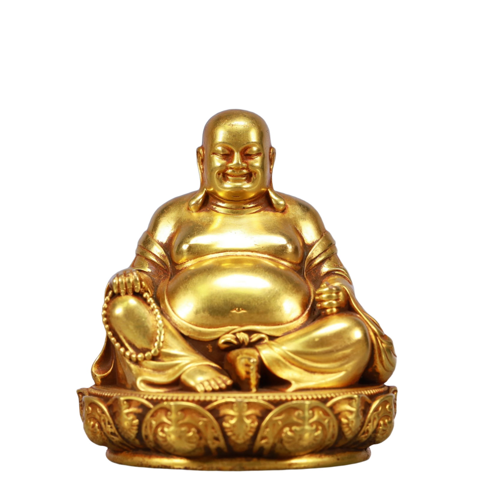 A Solemn Gilt Bronze Statue of Maitreya Buddha (1 of 5)