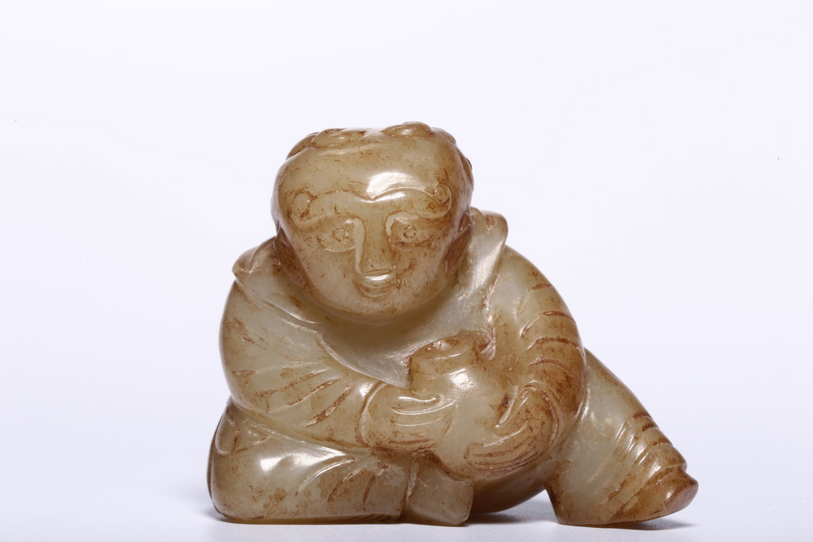 An Exquisite White Jade Figure Ornament (1 of 9)