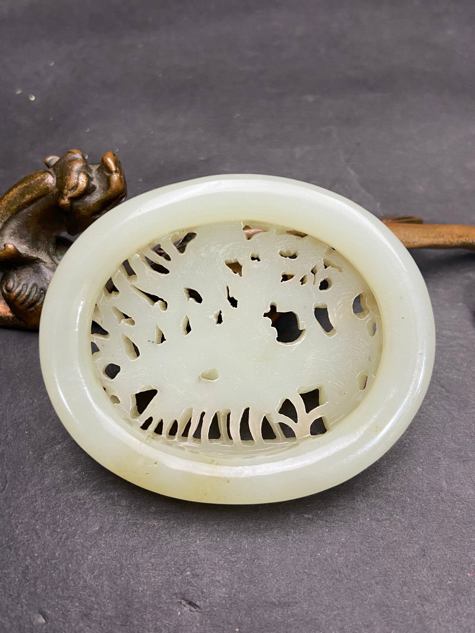 An Exquisite White Jade Phoenix Pattern Pendant - 4