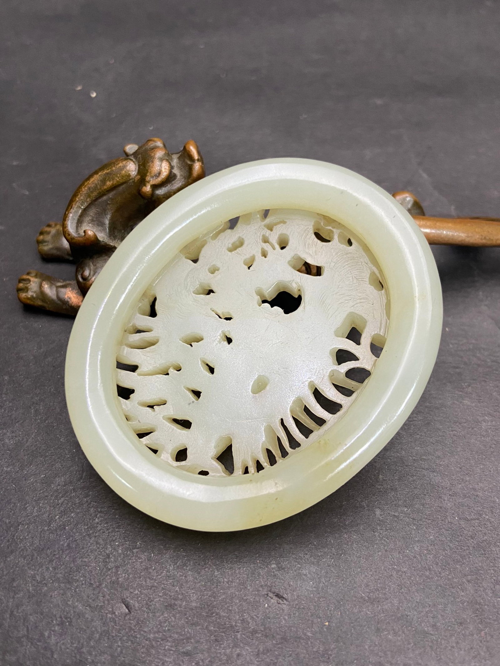 An Exquisite White Jade Phoenix Pattern Pendant - 5