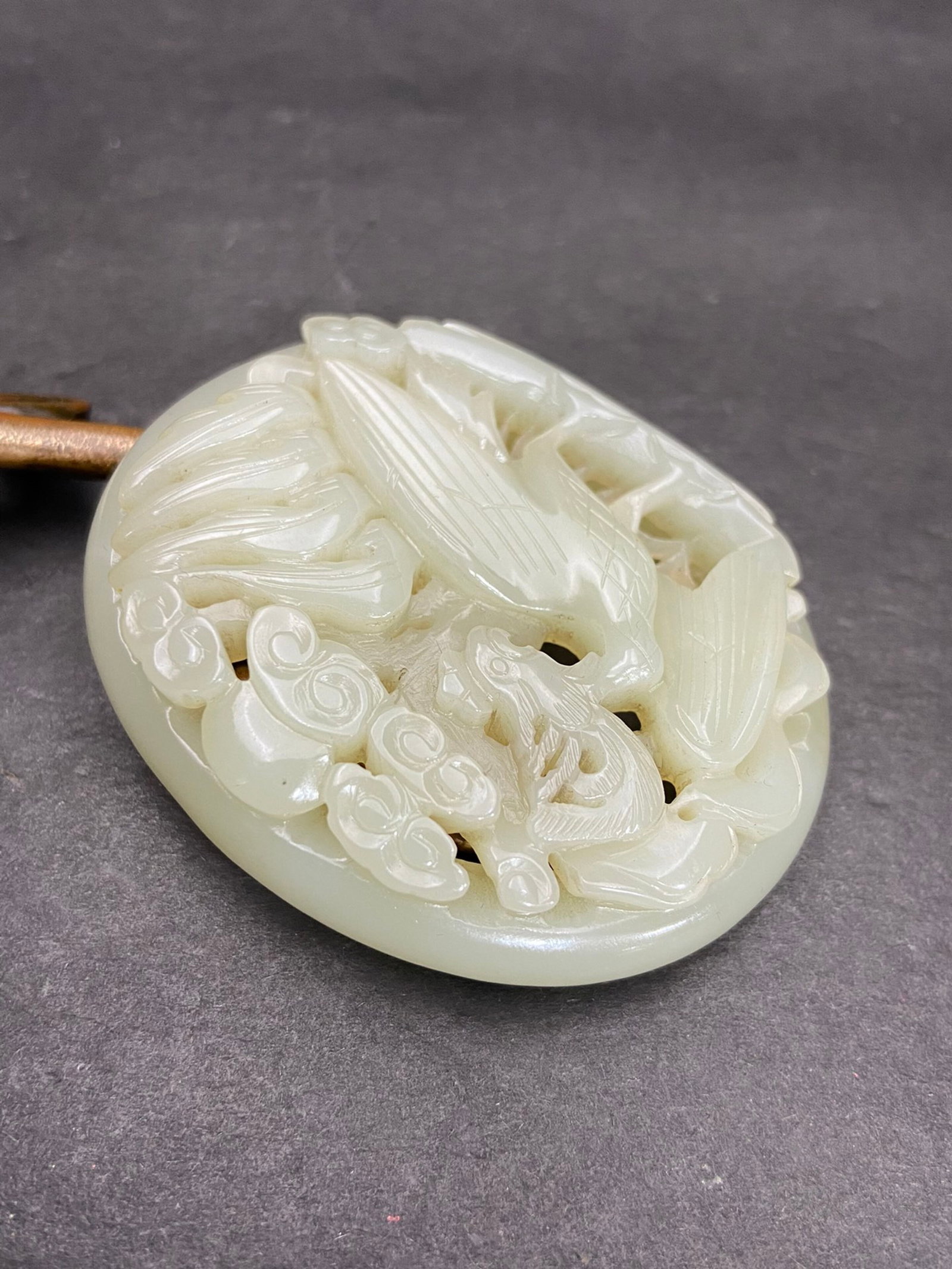 An Exquisite White Jade Phoenix Pattern Pendant - 6