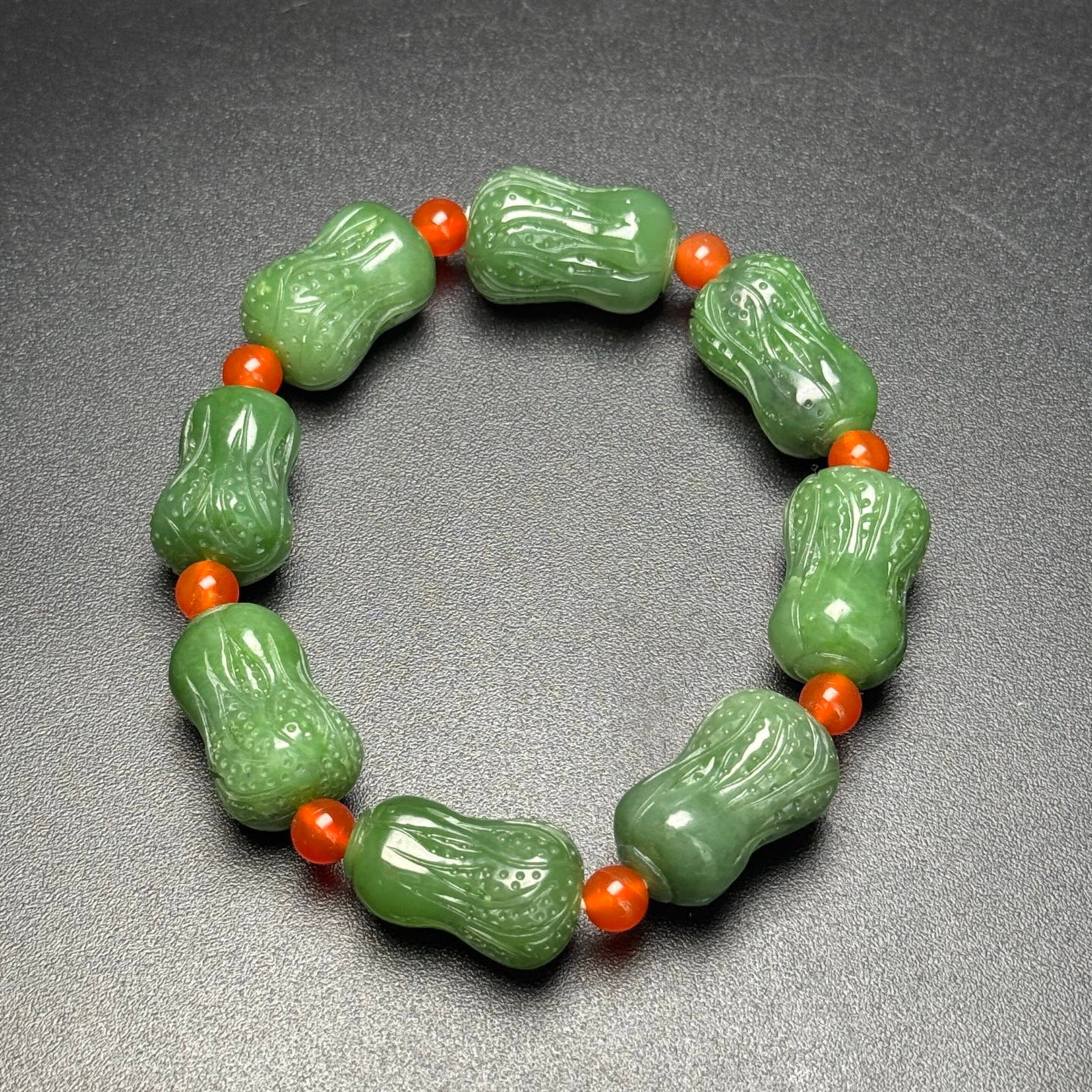 An Exquisite Jasper Cabbage Bracelets - 6