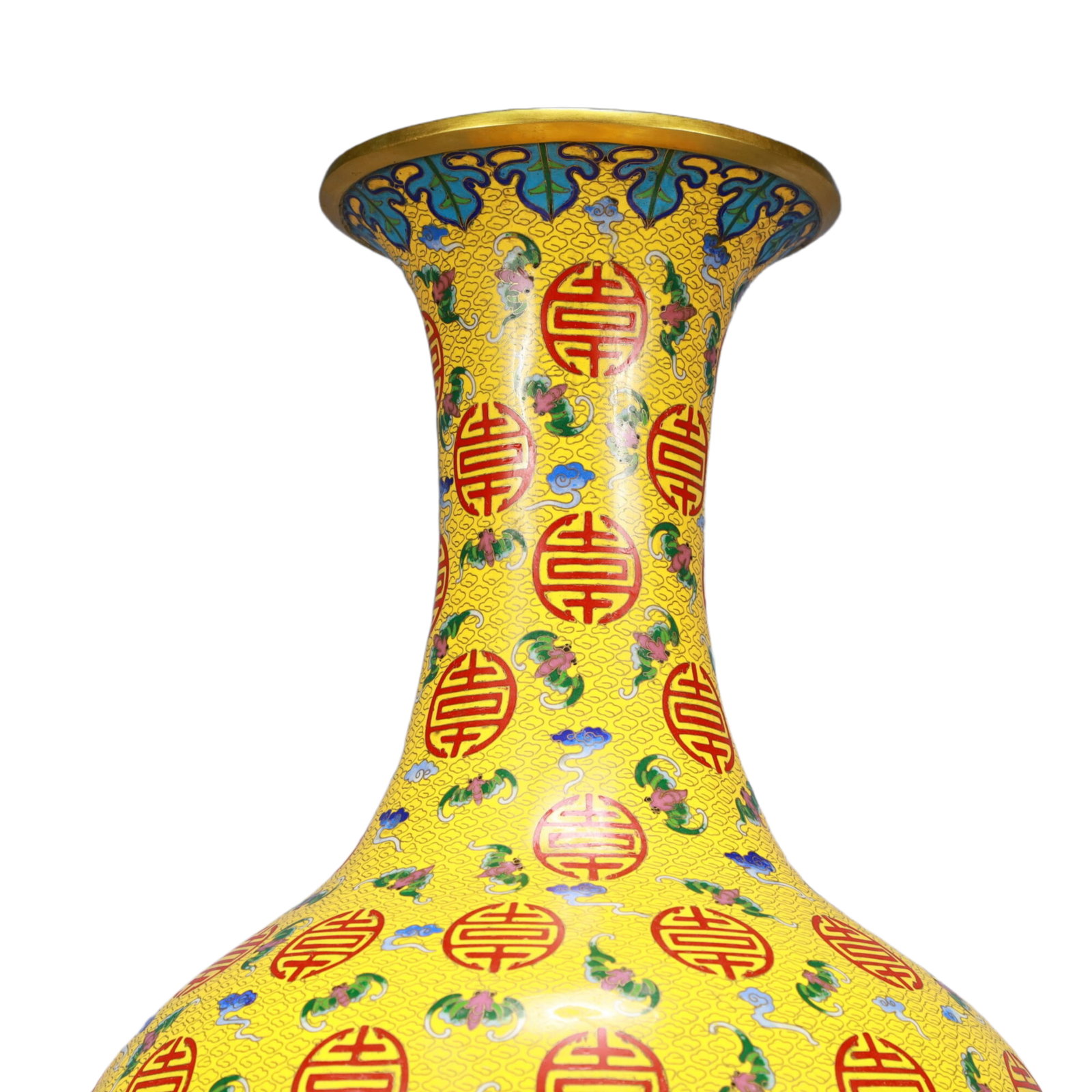 A Huge Cloisonne Bats and Peach Pattern Vase - 2