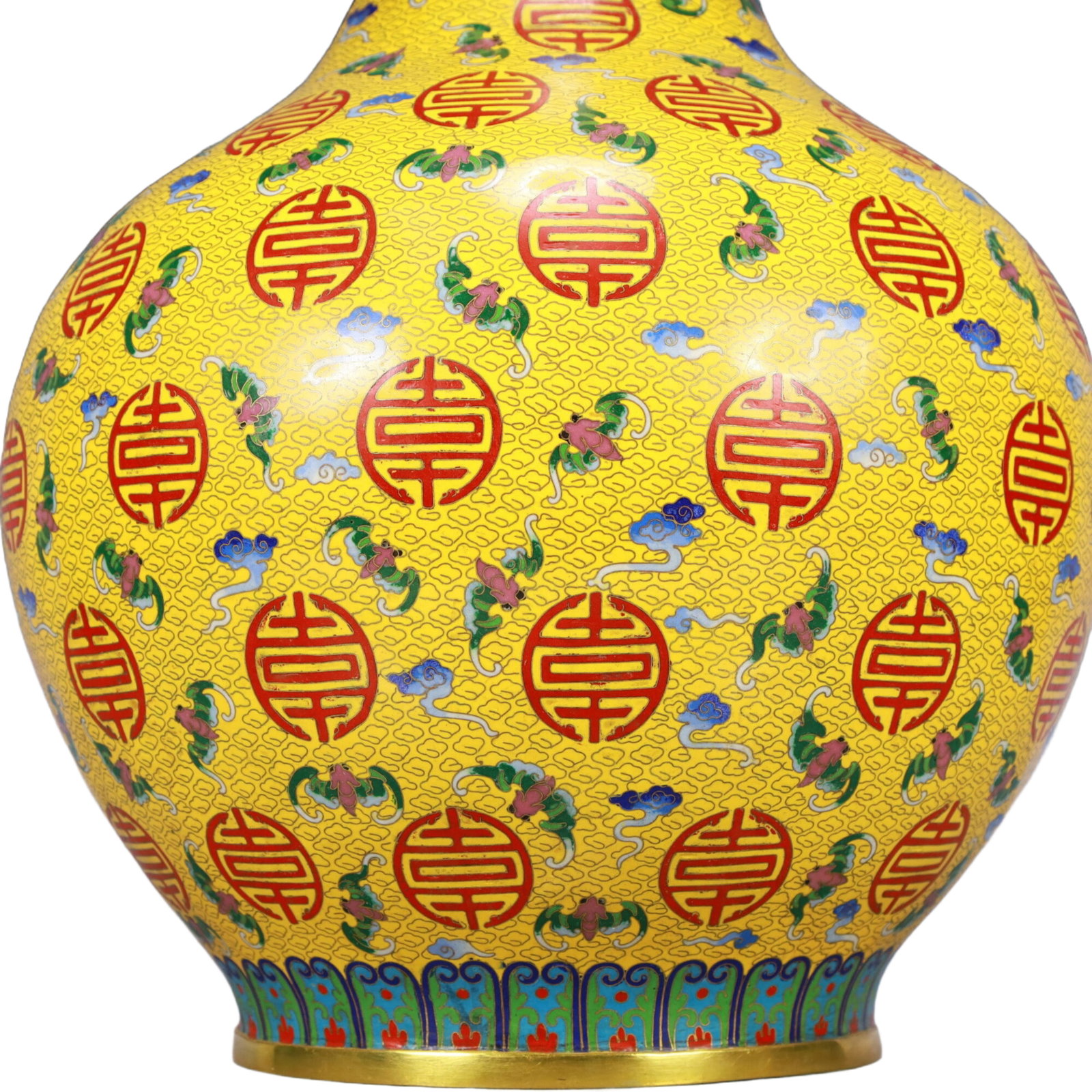 A Huge Cloisonne Bats and Peach Pattern Vase - 3