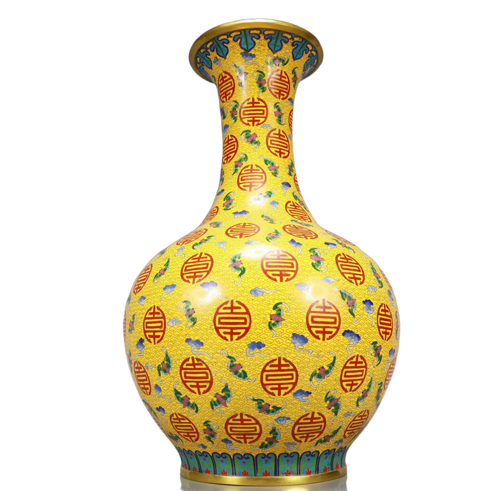 A Huge Cloisonne Bats and Peach Pattern Vase - 4