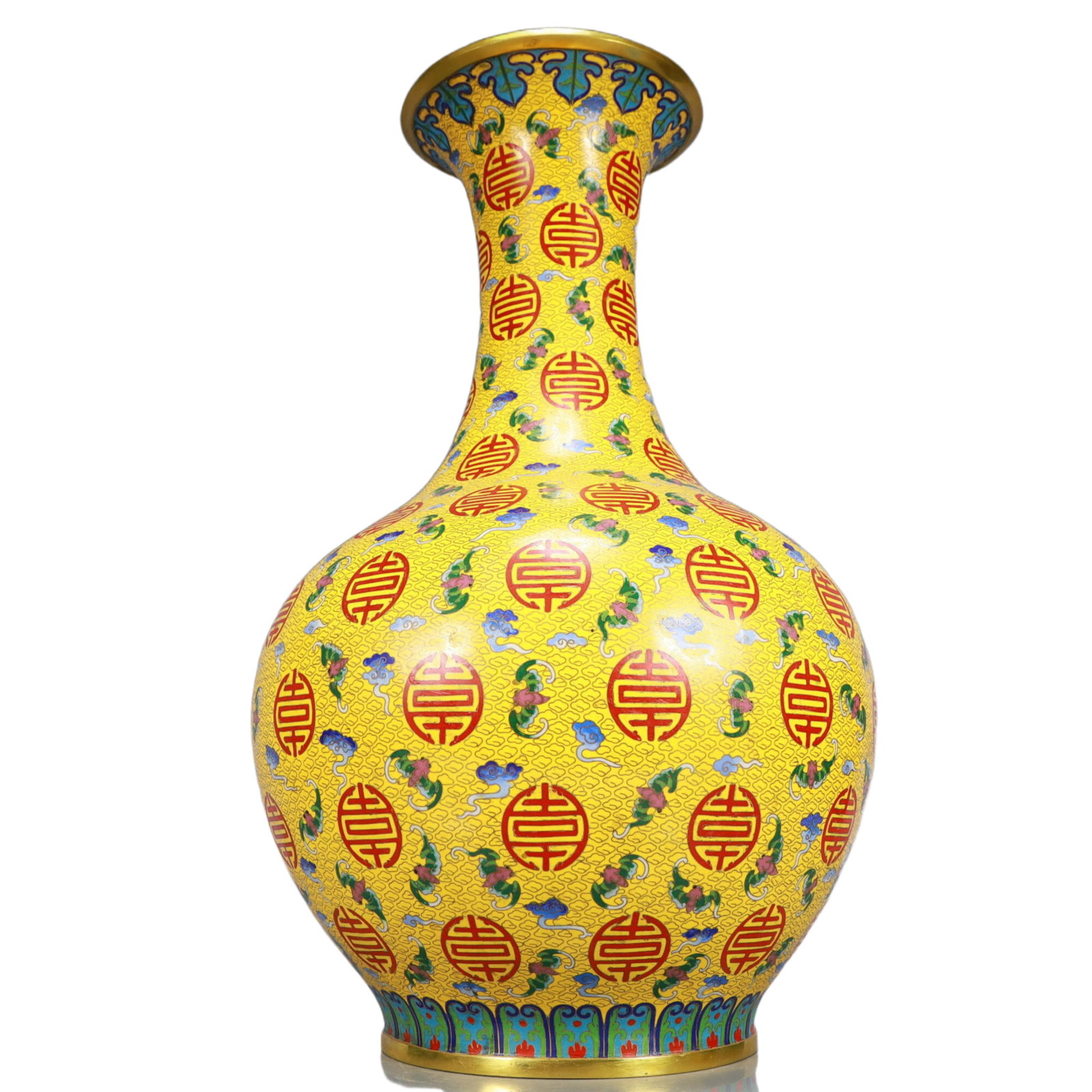 A Huge Cloisonne Bats and Peach Pattern Vase - 6