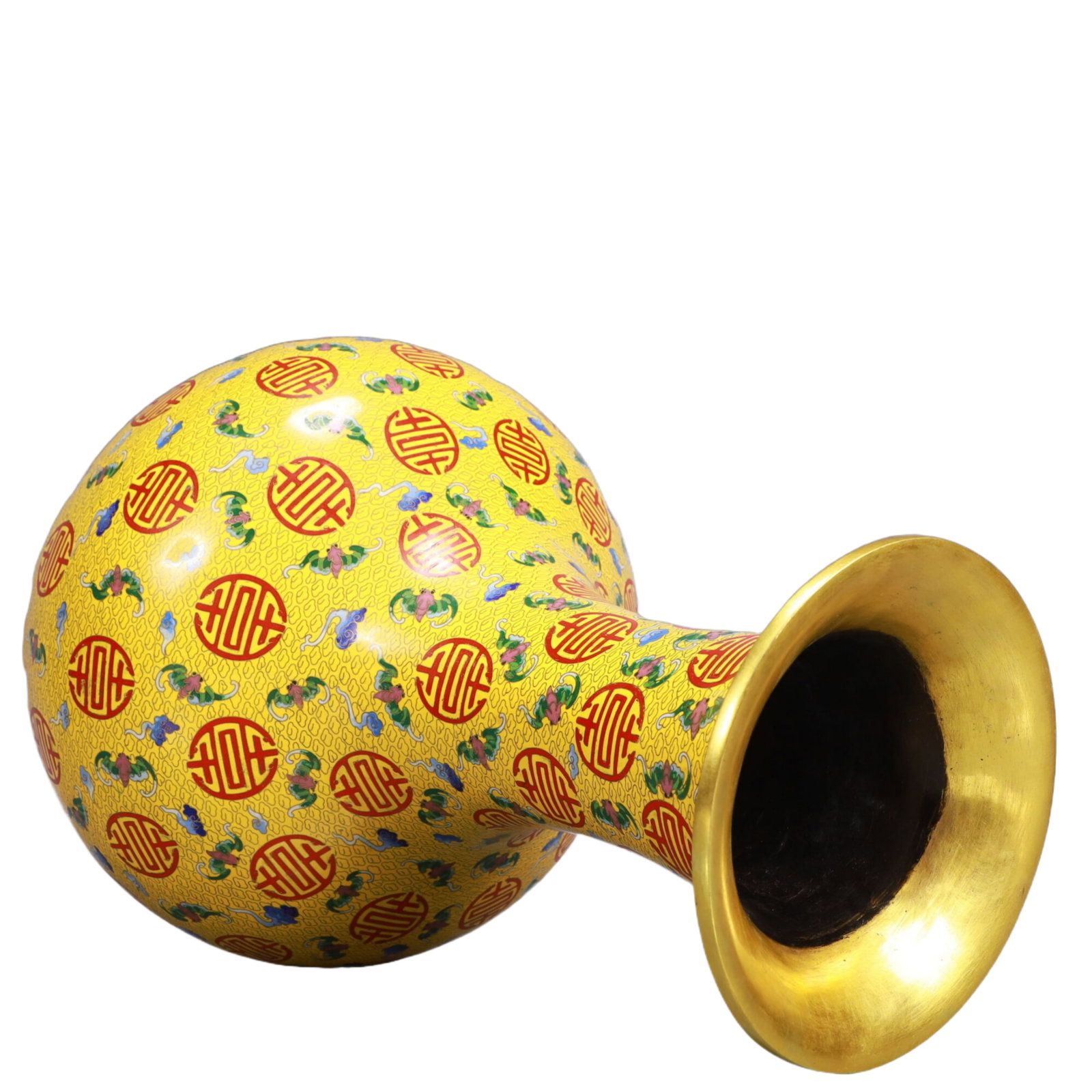 A Huge Cloisonne Bats and Peach Pattern Vase - 7
