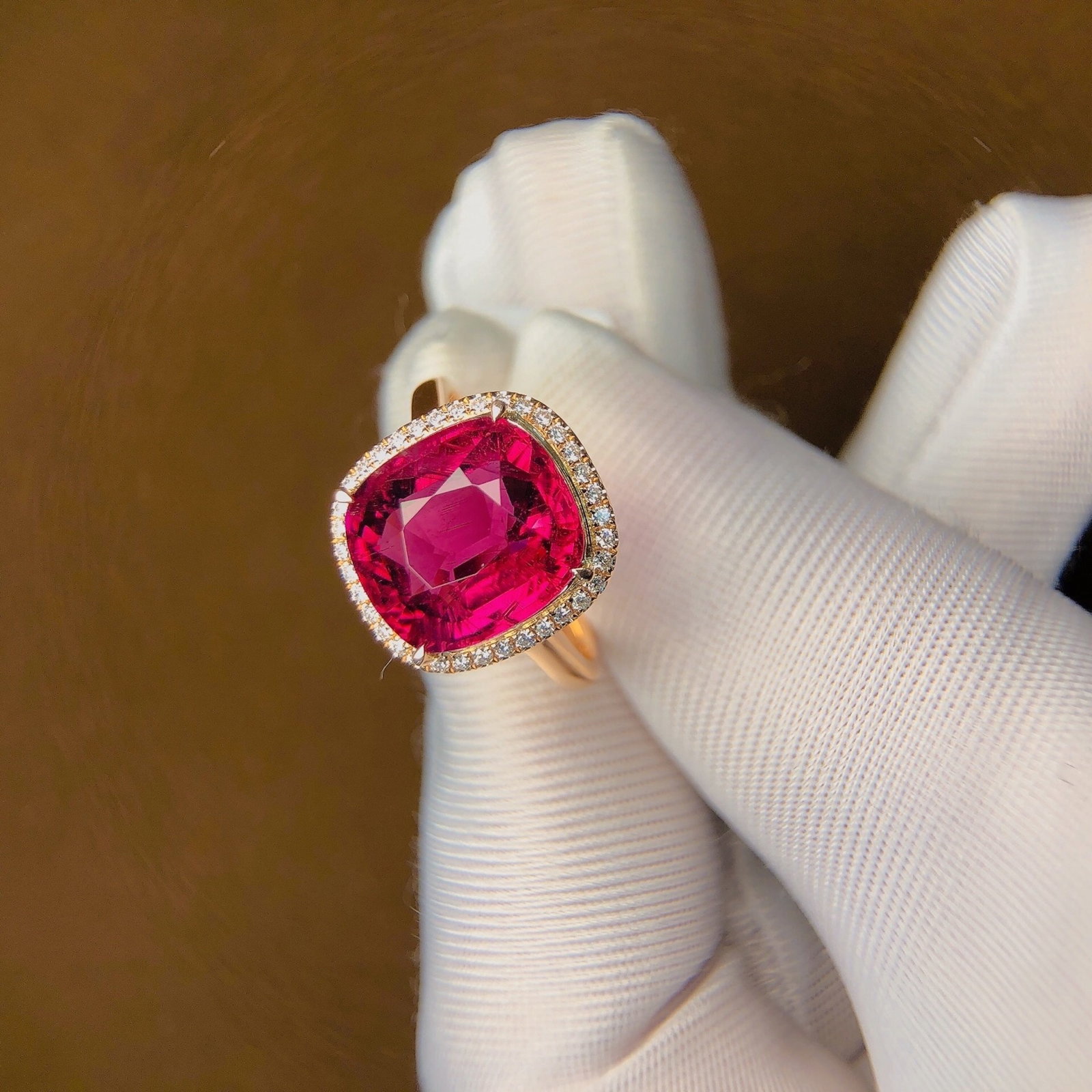 5.81Ctw Natural Tourmaline Ring: 5.81Ctw Natural Tourmaline Ring,Size:10.3mmx11.5mm 5.81Ctw天然碧玺戒指