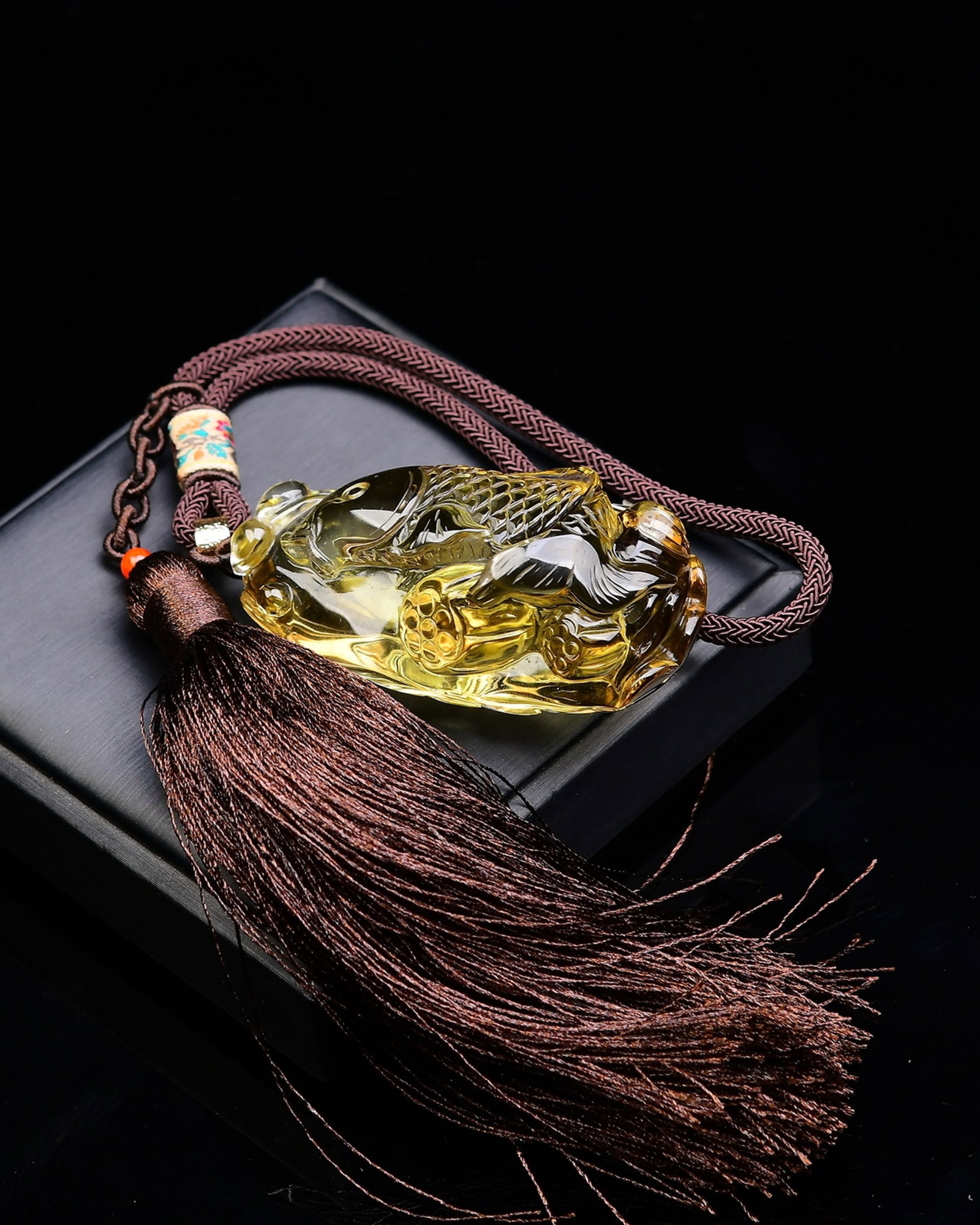 An Exquisite Crystal Fish Pattern Pendant - 5