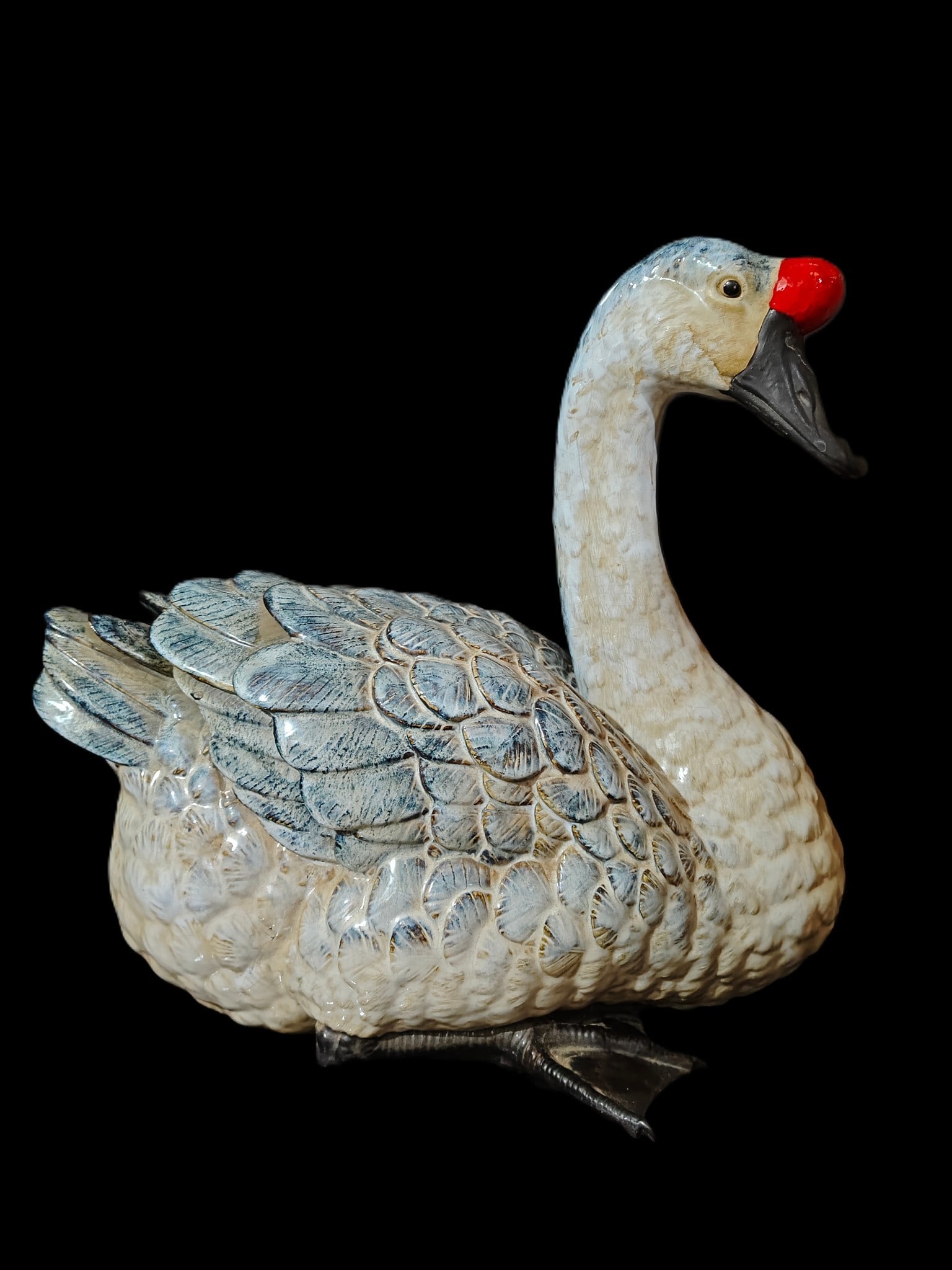 An Exquisite Shiwan yao Goose Ornament: An Exquisite Shiwan yao Goose Ornament,Qing Dynasty, China,Size:21.7inx14.2inx18.1in 石湾窑鹅摆件,中国清代