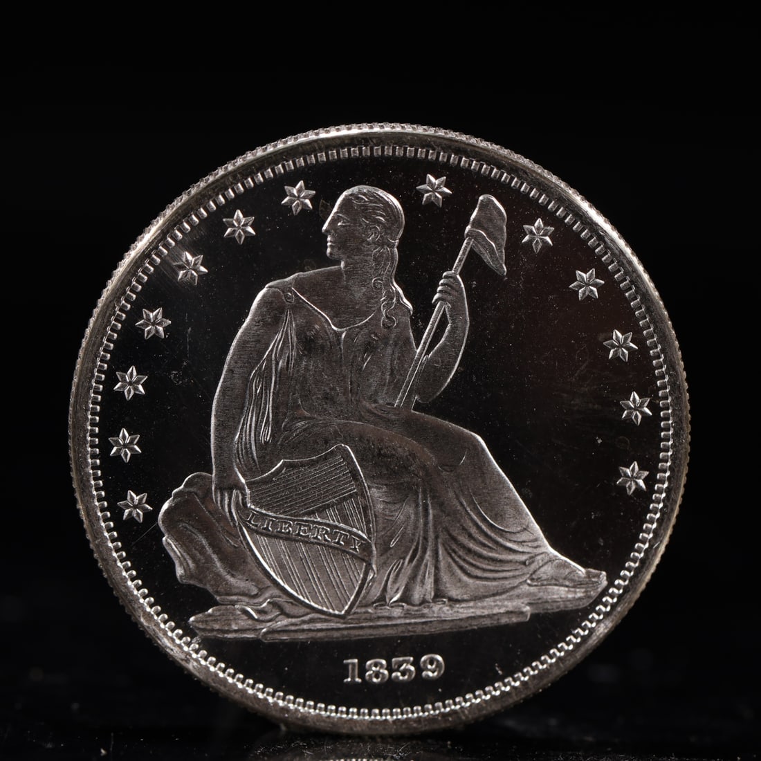 USA One Dollar 1859 Coin: American coin. IN GOD WE TRUST / LIBERTY / 1859 / UNITED STATES OF AMERICA / ONE DOL. Weight:26.9g.