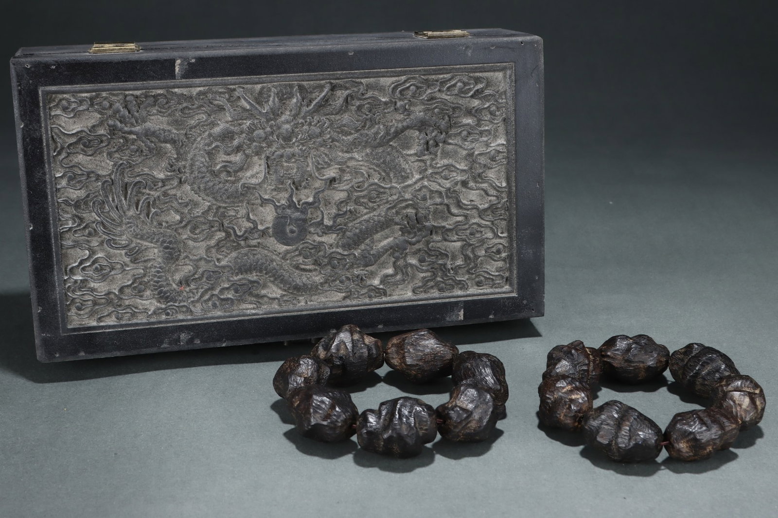 A Pair of Rare Eaglewood Bracelets: A Pair of Rare Eaglewood Bracelets,Qing Dynasty, China,Size:1.2inx1.6in 一对沉香手串,中国清代