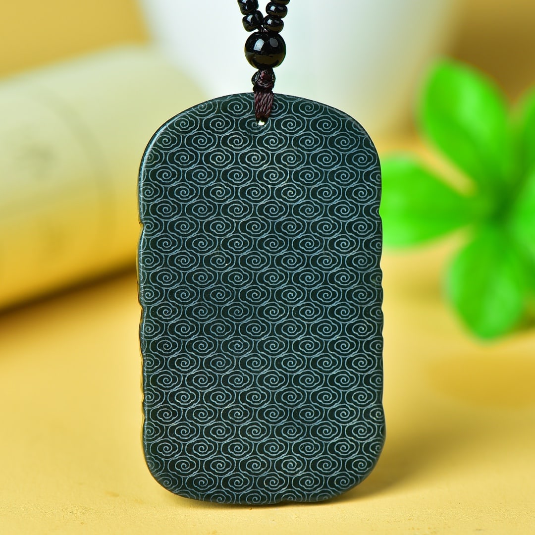 An Exquisite Jasper Dragon Pattern Pendant - 5