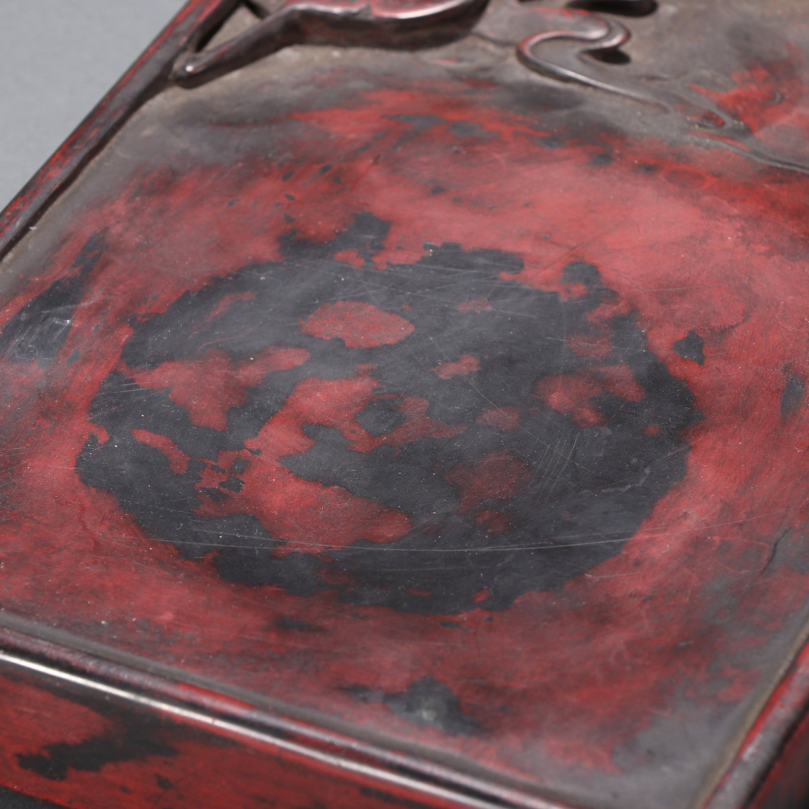 An Exquisite Crane Pattern Inkstone,With Poem - 6