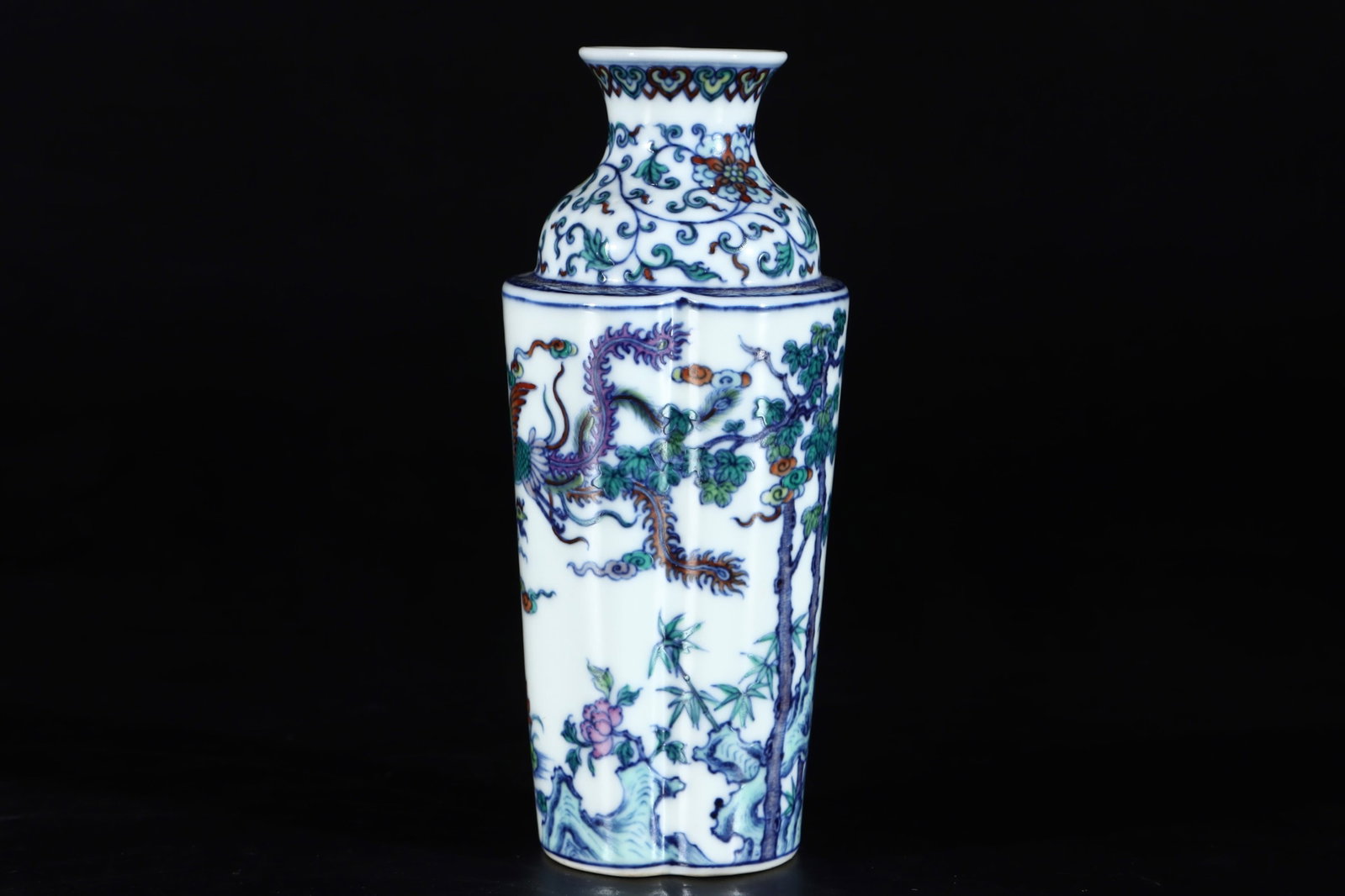 An Exquisite Doucai Lotus and Phoenix Pattern Vase (1 of 9)