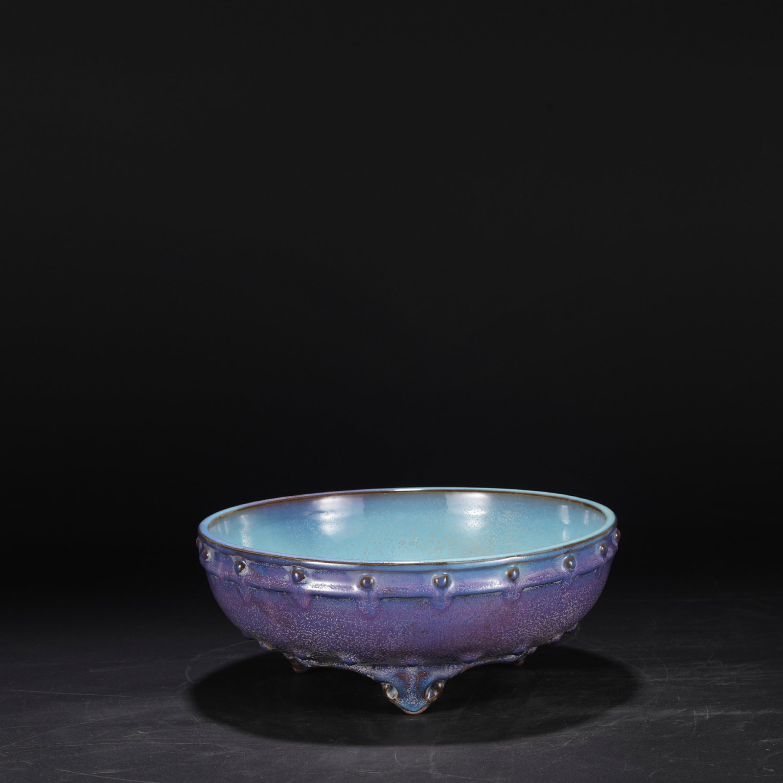 An Exquisite Jun yao Purple Glazed Tripod Brush Washer (1 of 9)