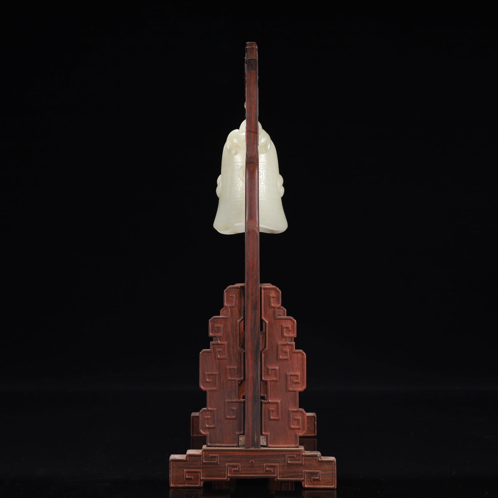 An Exquisite White Jade Trigram Pattern Chime - 8