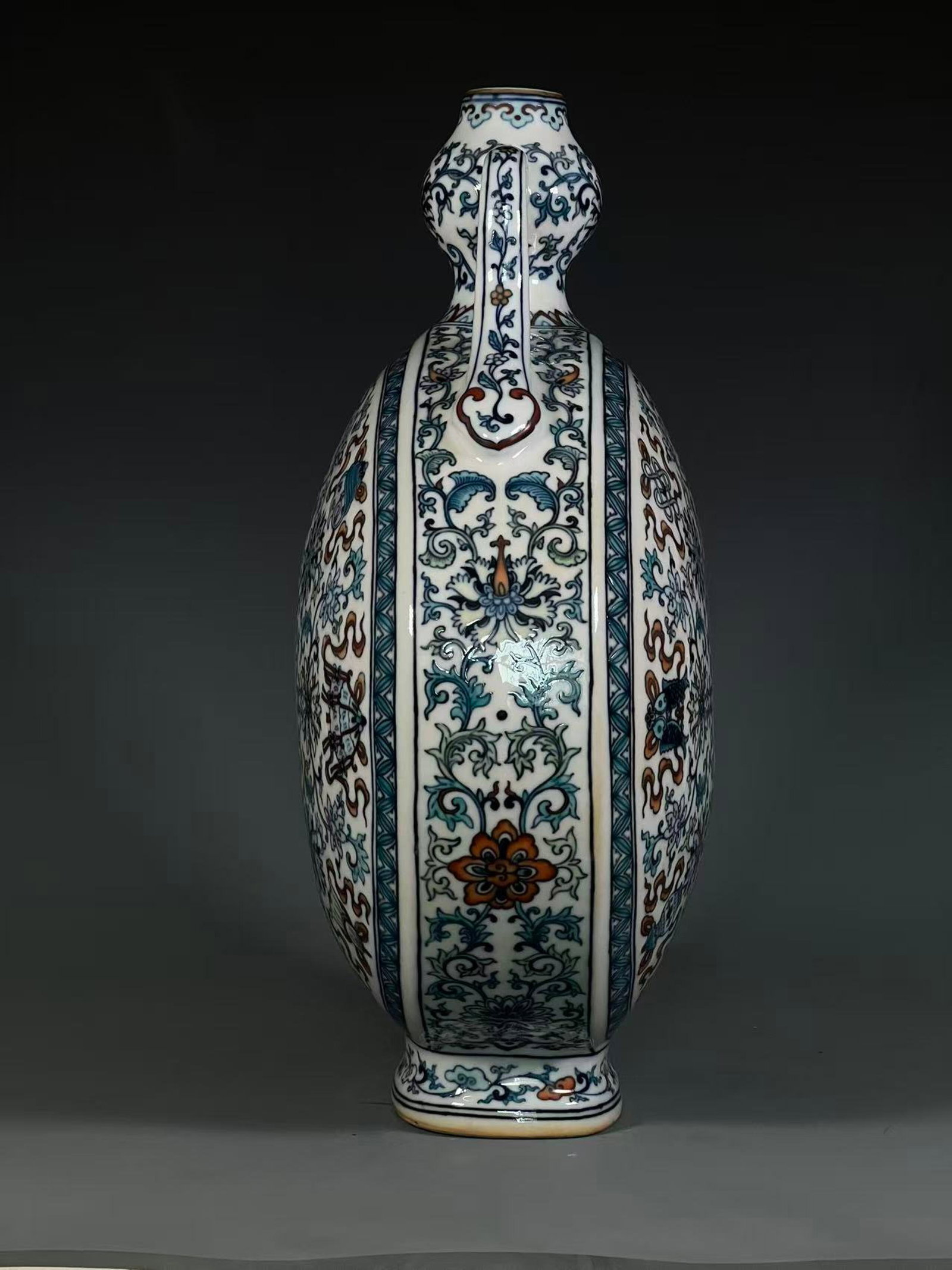 A Huge Doucai Lotus Pattern Double-Ears Vase - 2