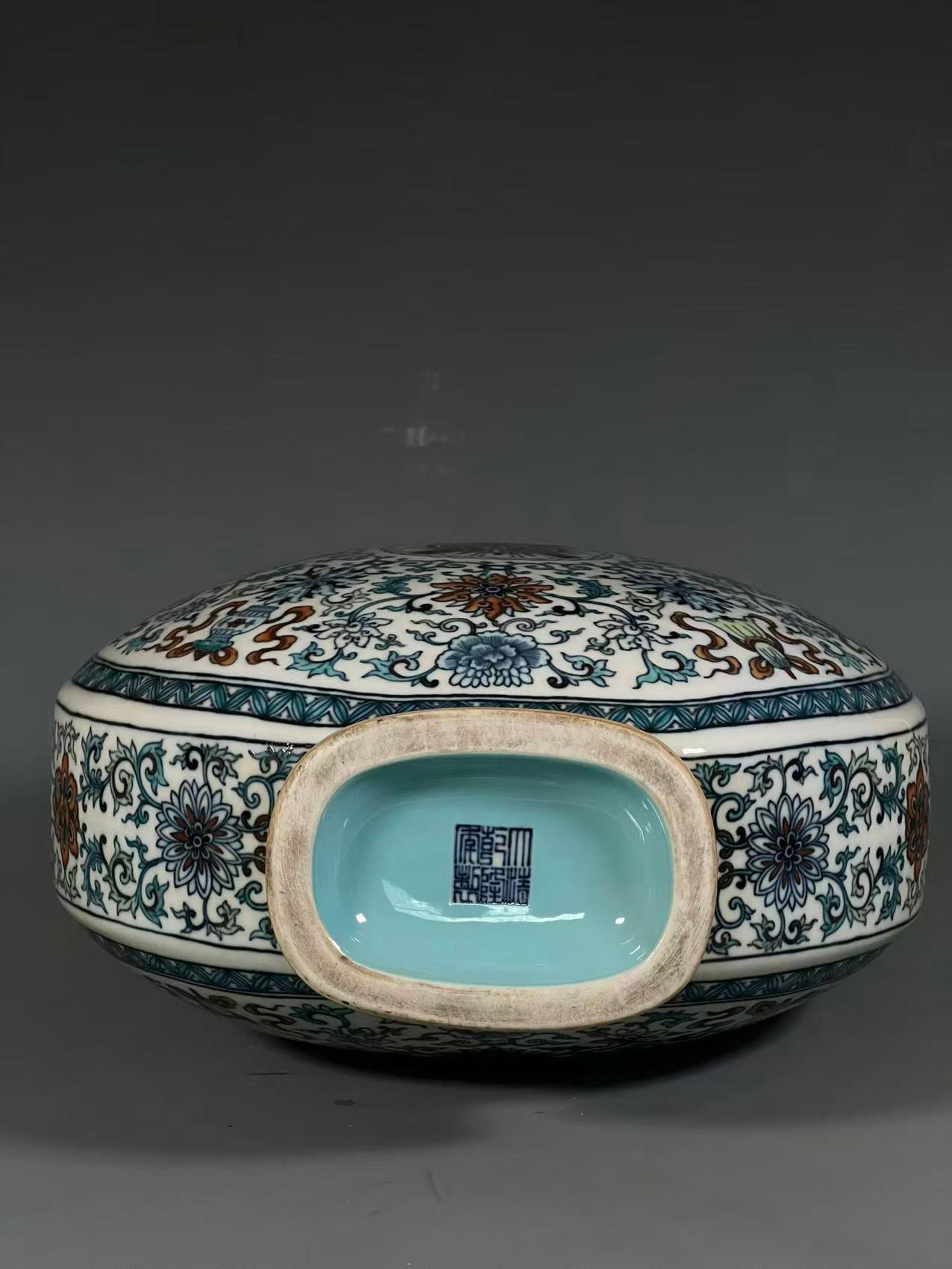 A Huge Doucai Lotus Pattern Double-Ears Vase - 9