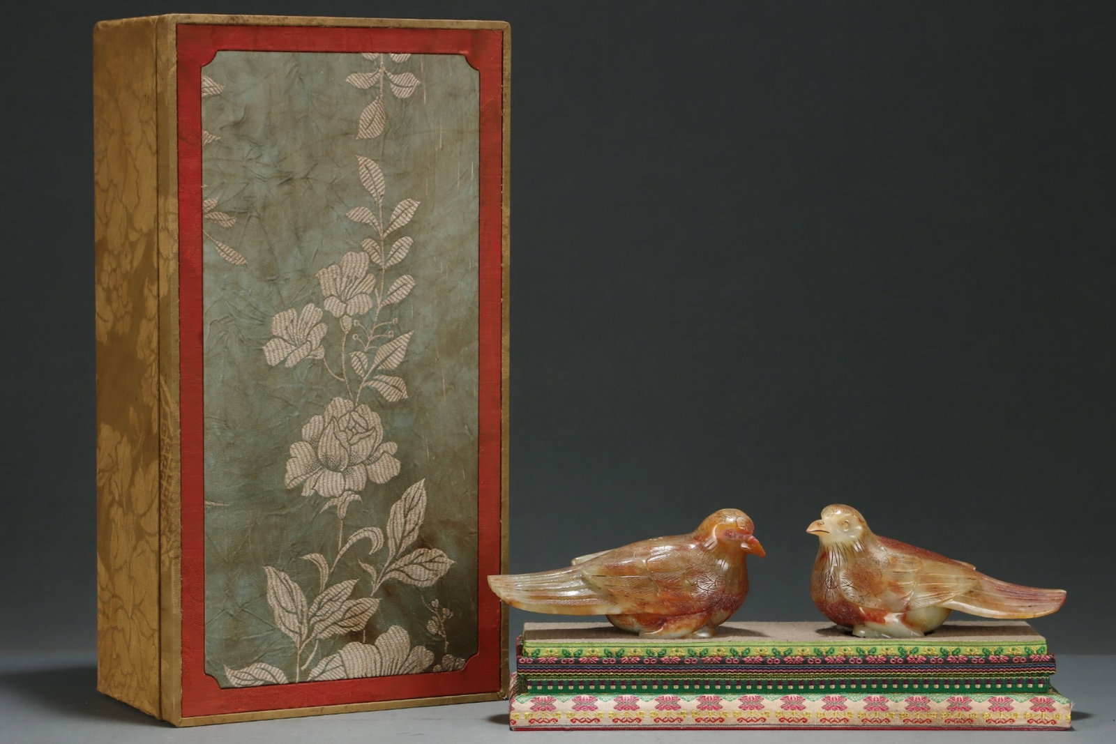 A Pair of Exquisite White Jade Bird Ornaments: A Pair of Exquisite White Jade Bird Ornaments,Qing Dynasty, China,Size:6.9inx3.1in 一对白玉鸟摆件,中国清代