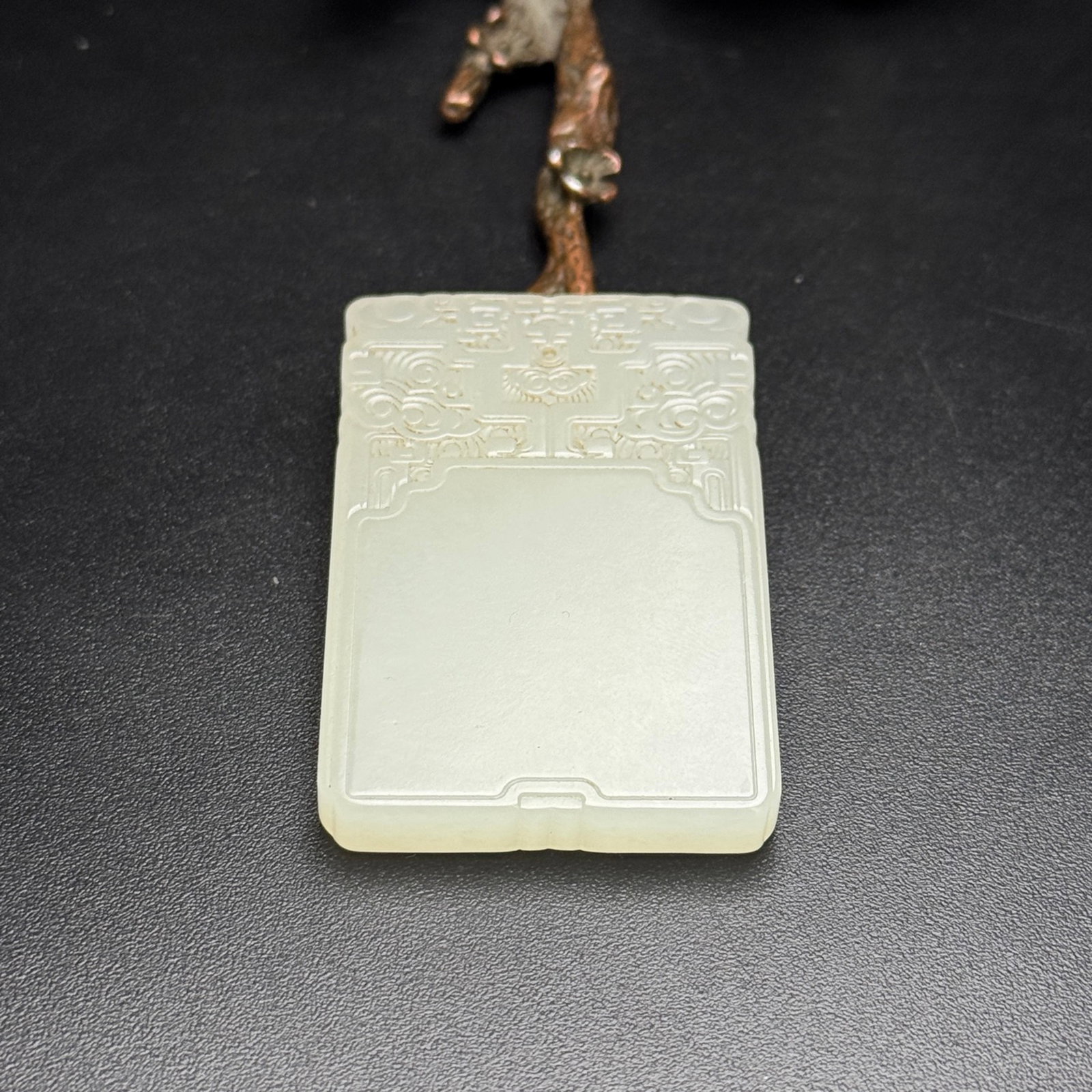 An Exquisite White Jade Auspicious Cloud Pattern Pendant - 6