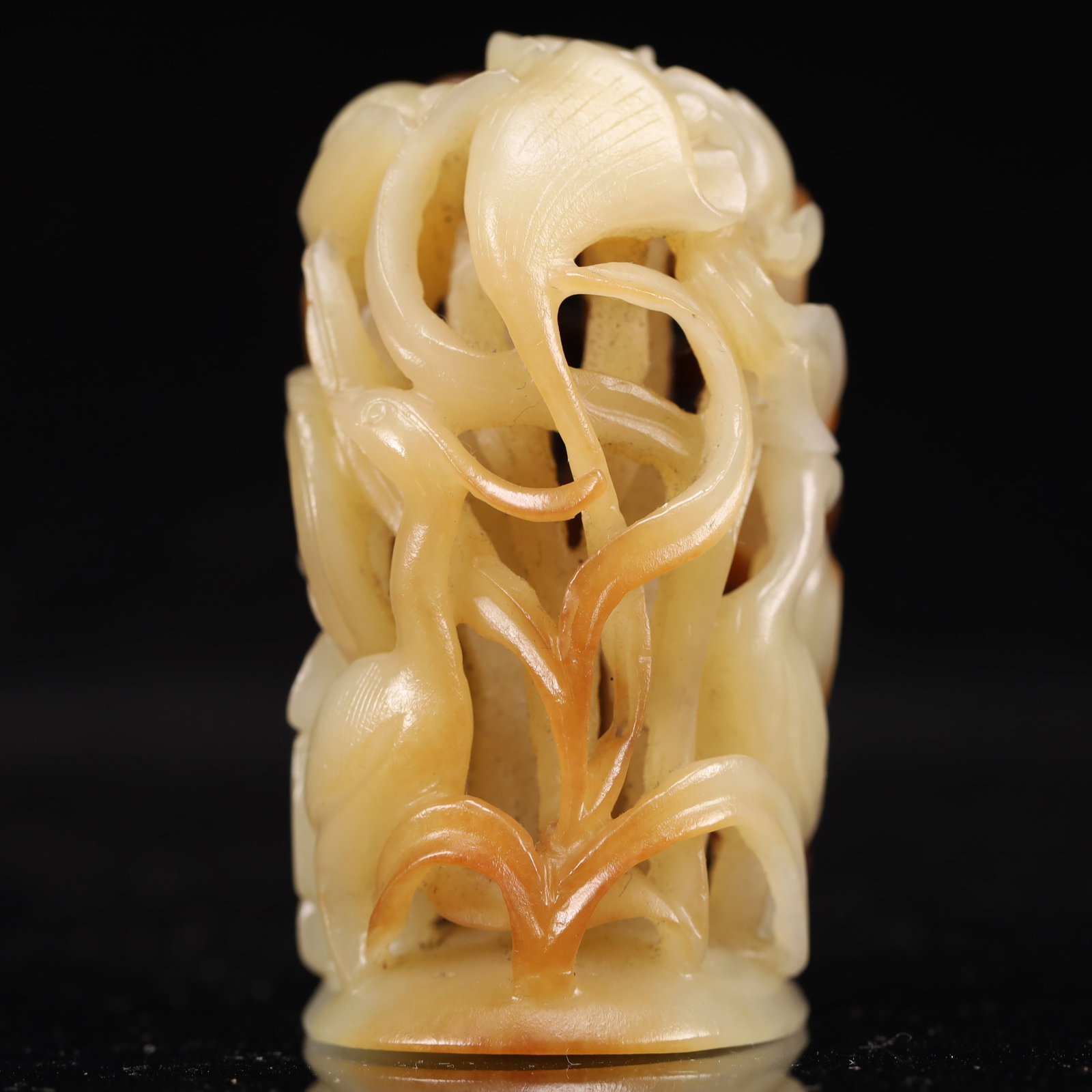 An Exquisite White Jade Crane Pattern Ornament - 6
