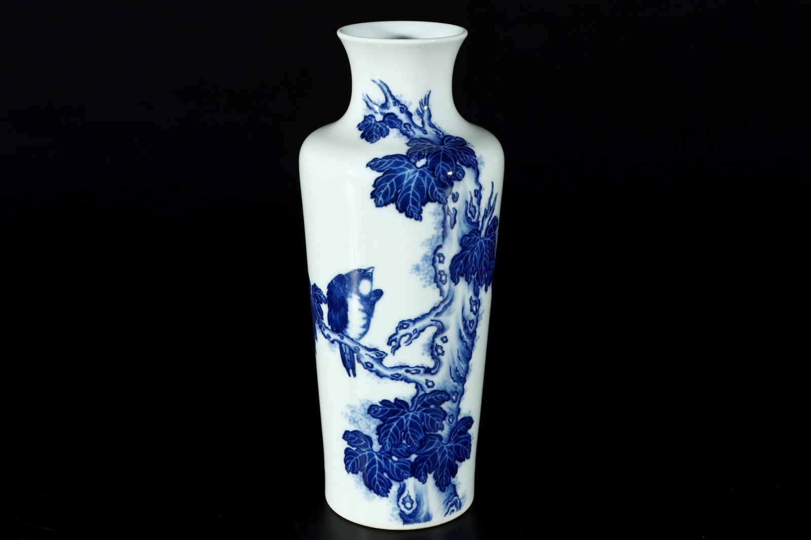 An Exquisite Blue and White Flower and Bird Pattern Vase (1 of 9)