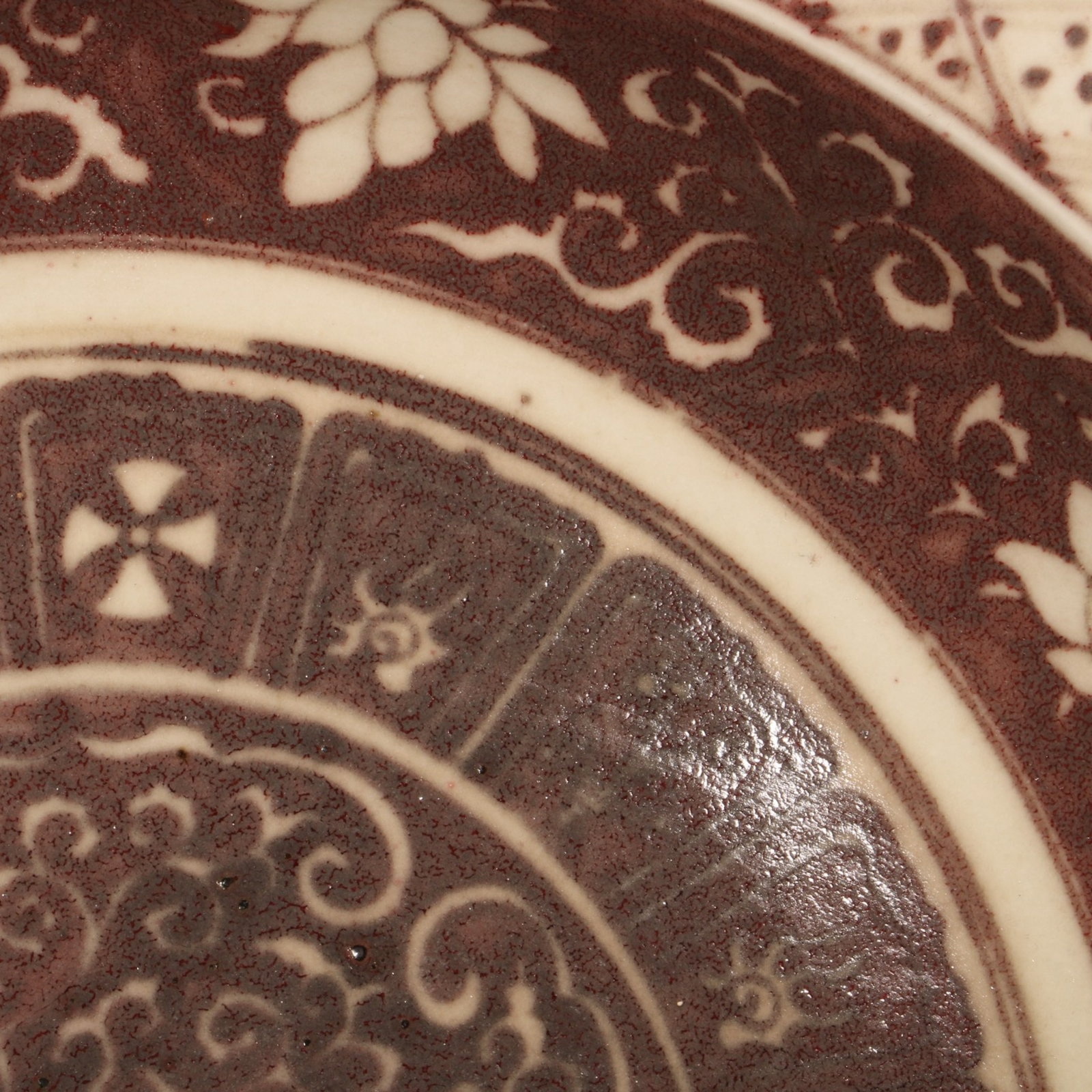 A Huge Underglaze-Red Lotus Pattern Plate - 3