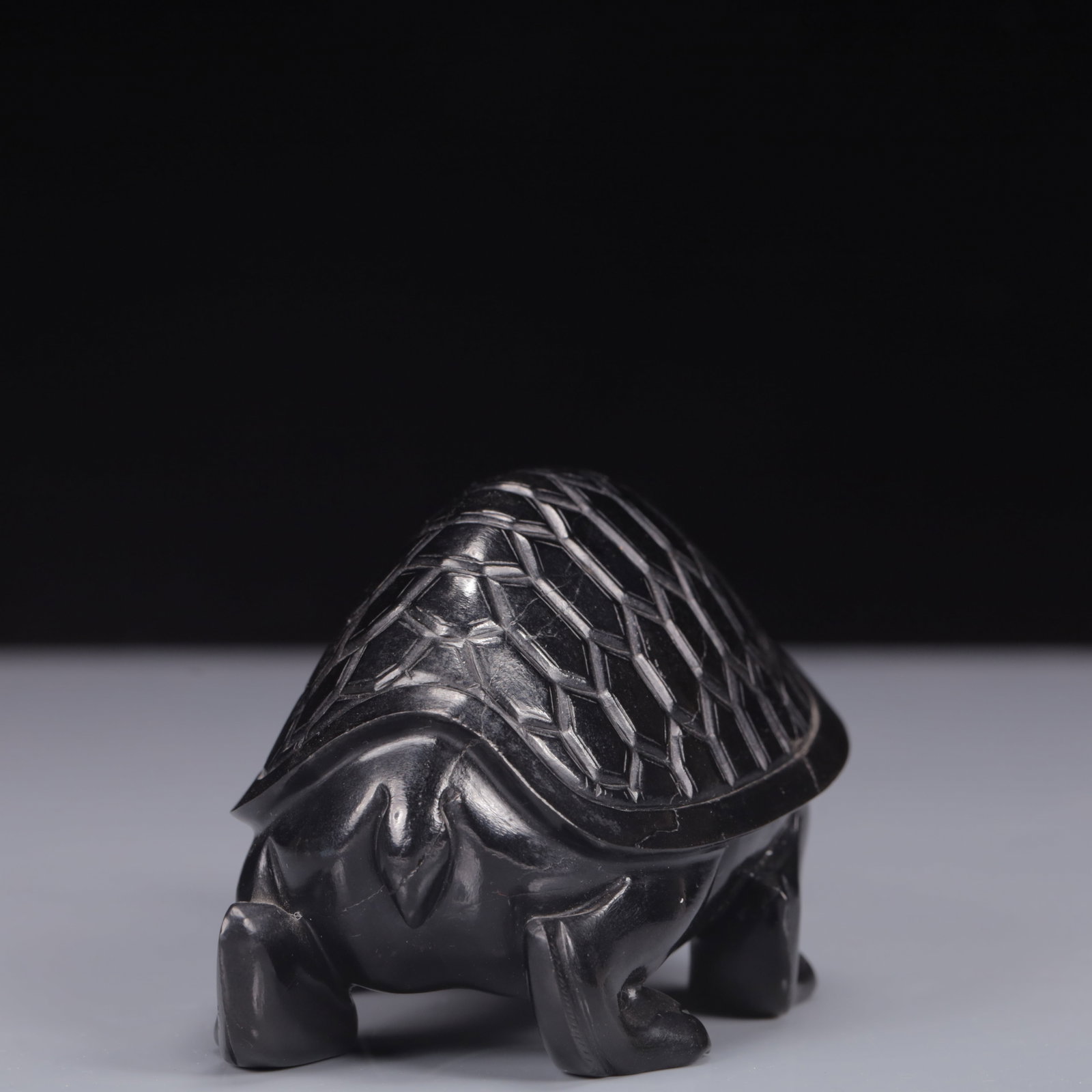 An Exquisite Blabk Jade Turtle Ornament - 6