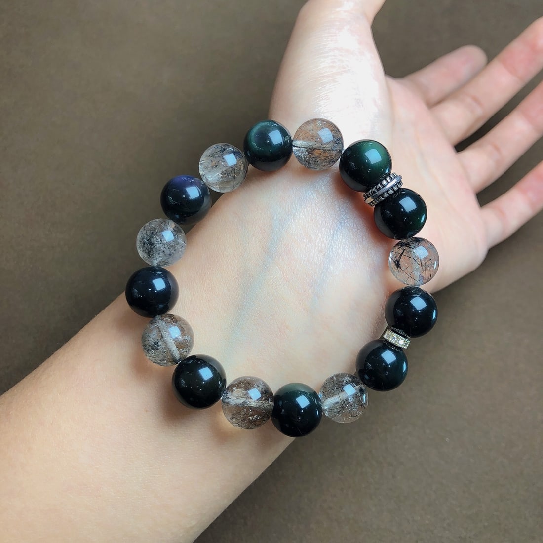 An Exquisite Crystal Obsidian Bracelets - 3