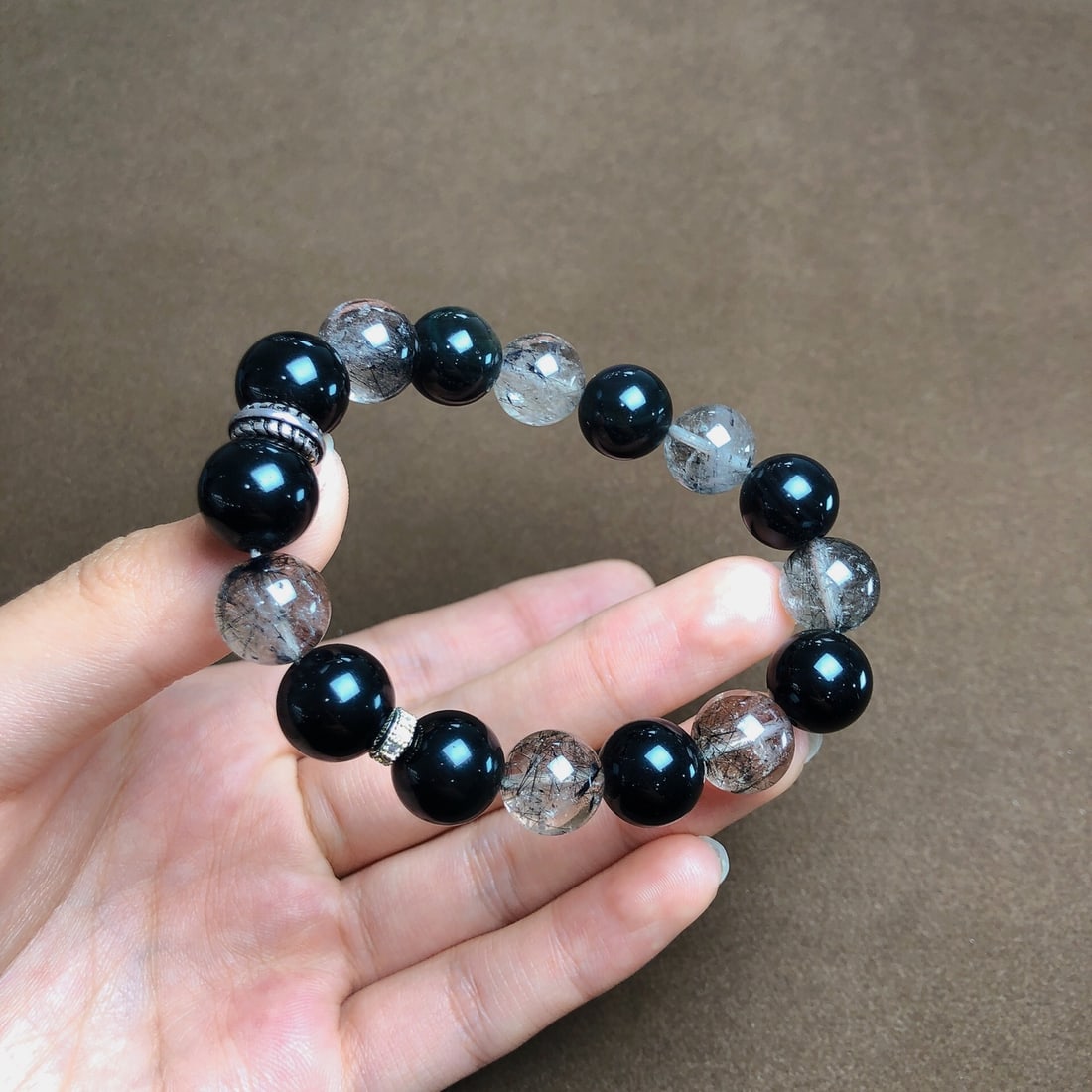 An Exquisite Crystal Obsidian Bracelets - 5
