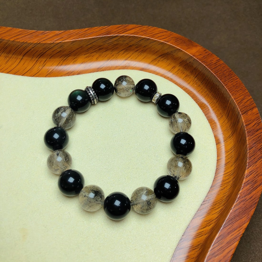 An Exquisite Crystal Obsidian Bracelets - 8