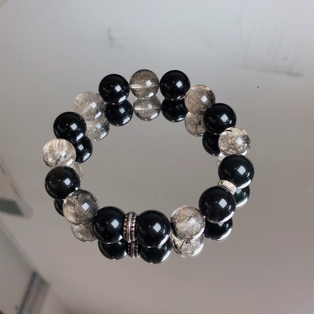 An Exquisite Crystal Obsidian Bracelets - 9