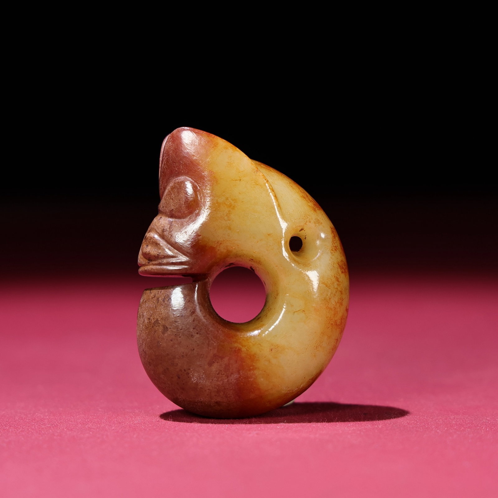 An Exquisite White Jade Beast-Face Pattern Pendant - 7