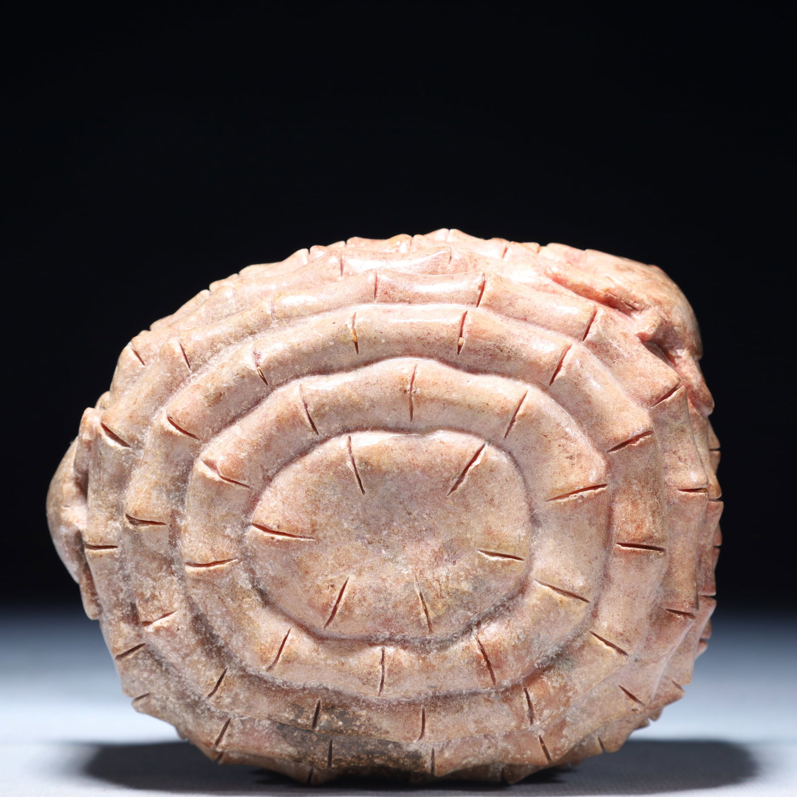 An Archaic Archaic Jade Turtle Pattern Brush Washer - 7
