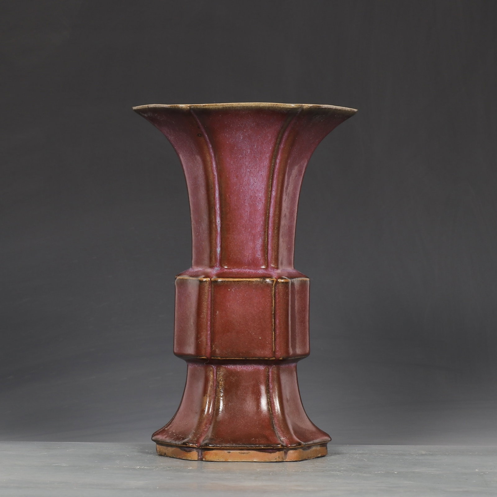 An Exquisite Jun yao Purple Glazed Vase,with an Imperial Poem by Emperor Qianlong: An Exquisite Jun yao Purple Glazed Vase,with an Imperial Poem by Emperor Qianlong,Song Dynasty,China,Size:10.4inx6.8in 钧窑紫釉瓶,带乾隆御题