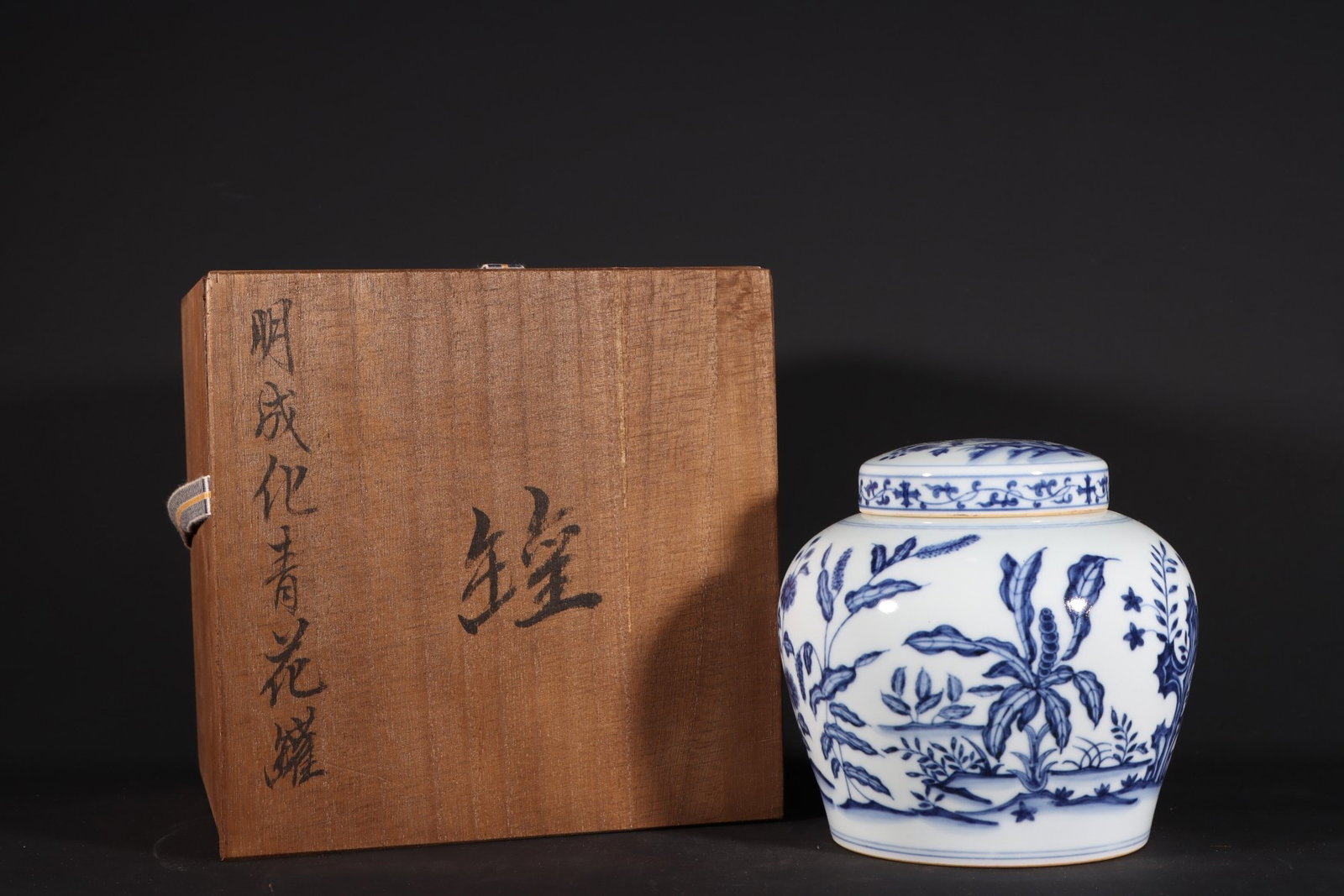 An Exquisite Blue and White Flower Pattern Jar: An Exquisite Blue and White Flower Pattern Jar,Ming Dynasty,China,Size:5.3inx5.7in 青花花卉纹罐,中国明代