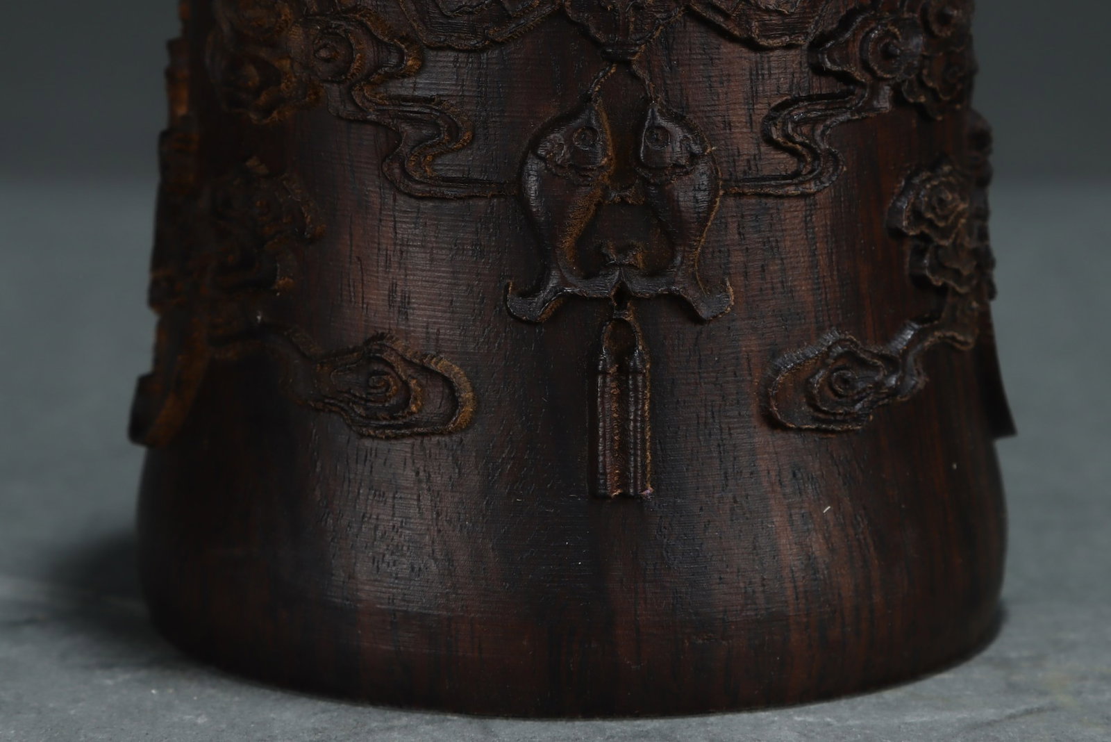 A Rare Eaglewood Auspicious Beast Pattern Brush Pot - 3