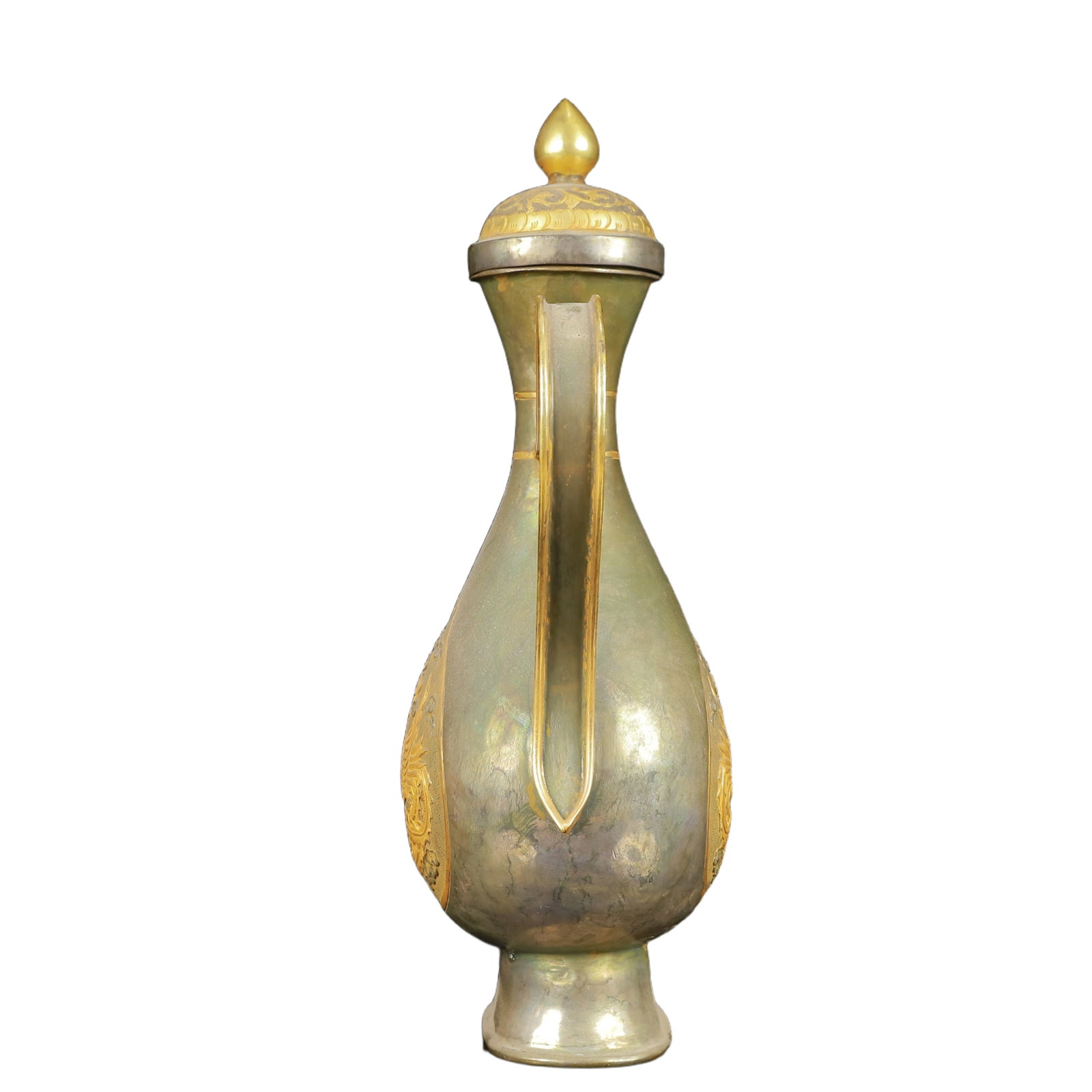 An Exquisite Gilt Silver Phoenix Pattern Ewer - 11