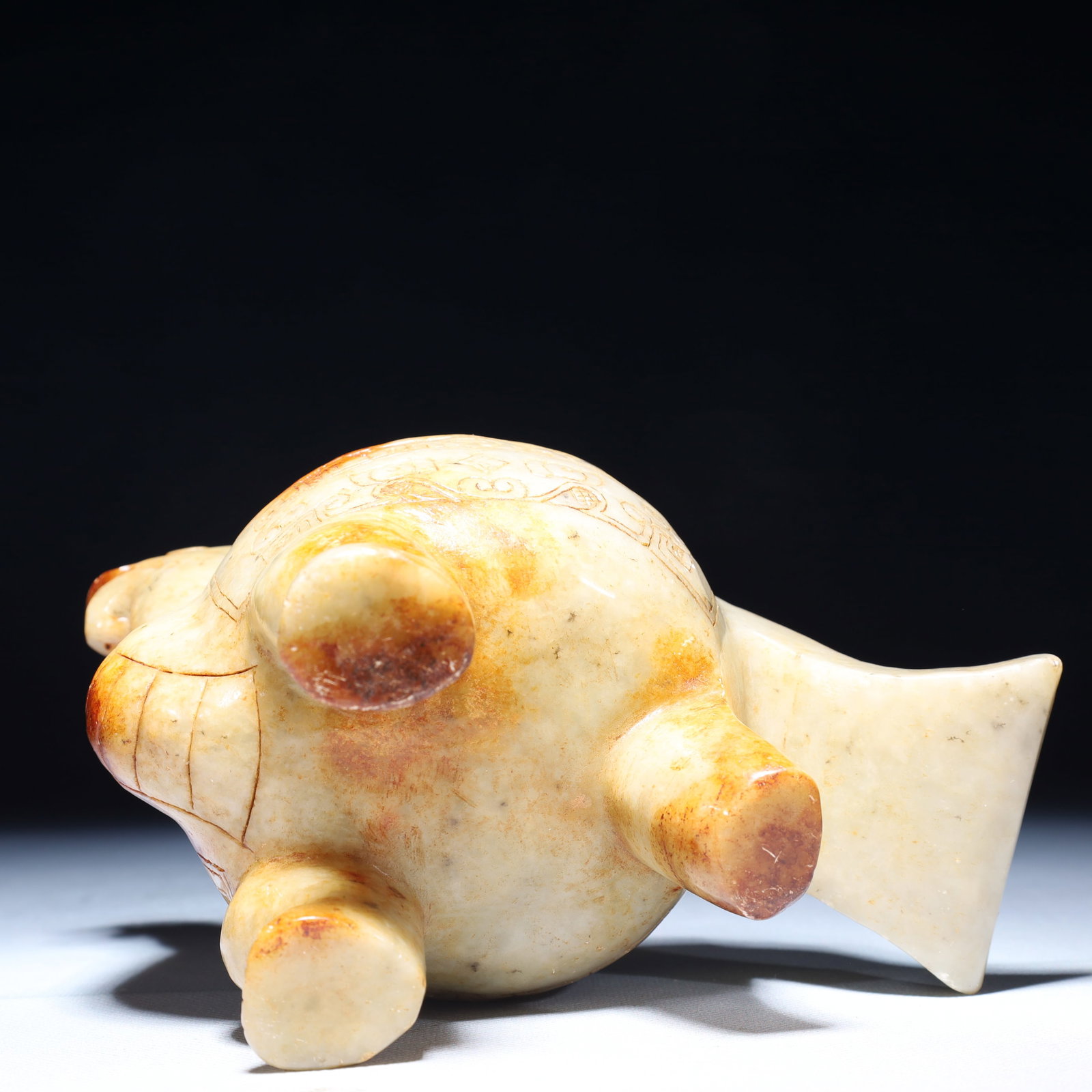 An Exquisite White Jade Beast-Face Pattern Phoenix Ornament - 10