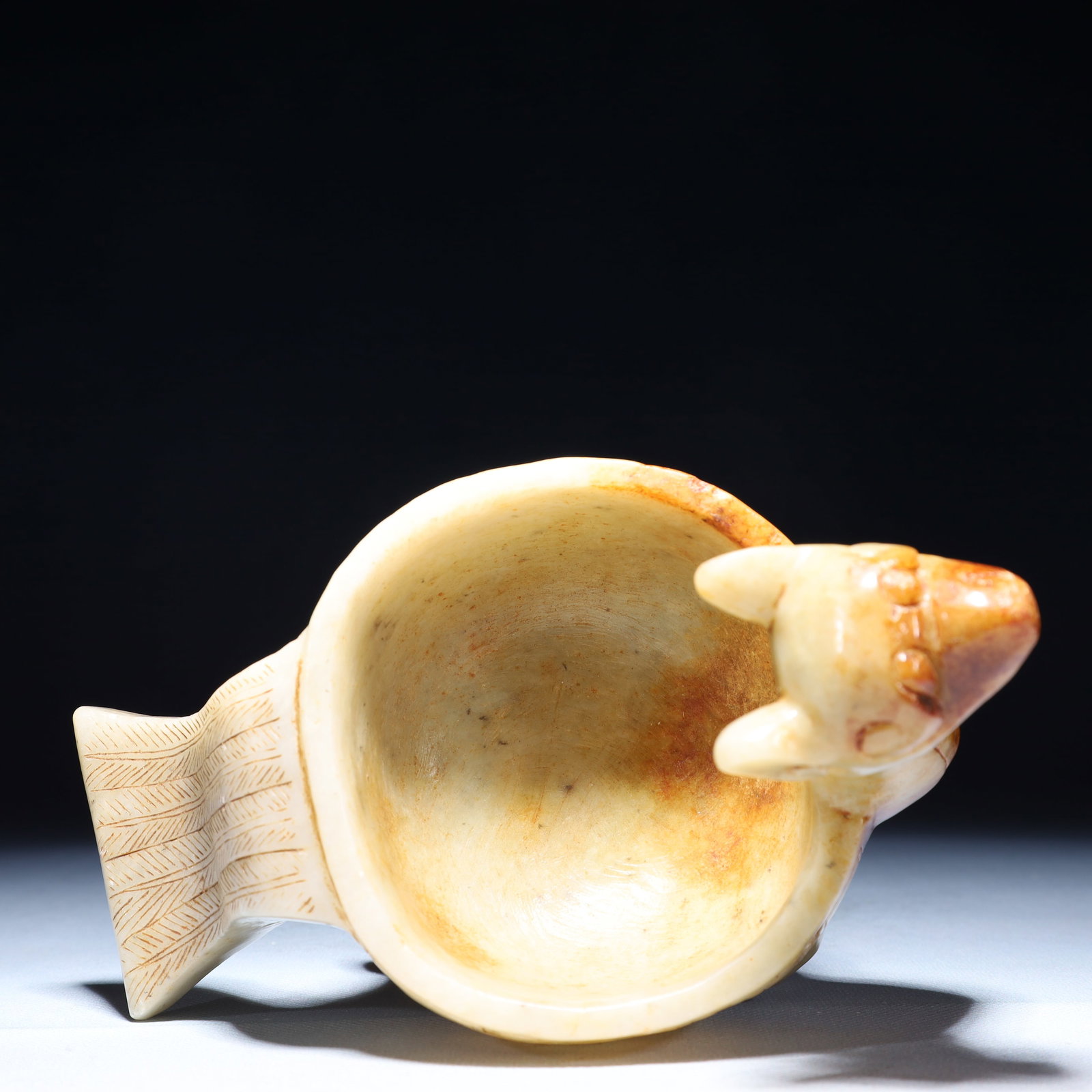 An Exquisite White Jade Beast-Face Pattern Phoenix Ornament - 9