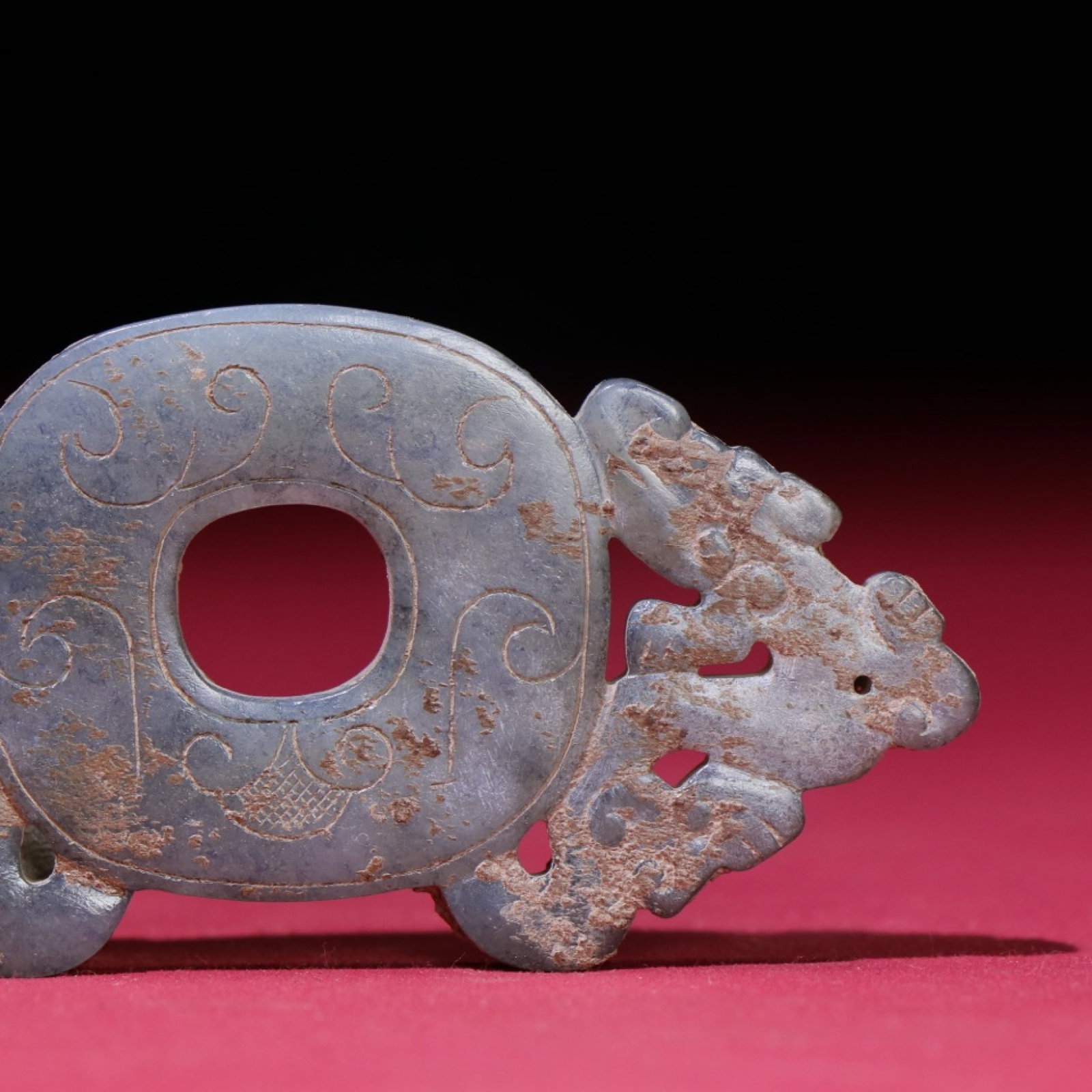 White Jade Dragon Pattern Pendant - 7