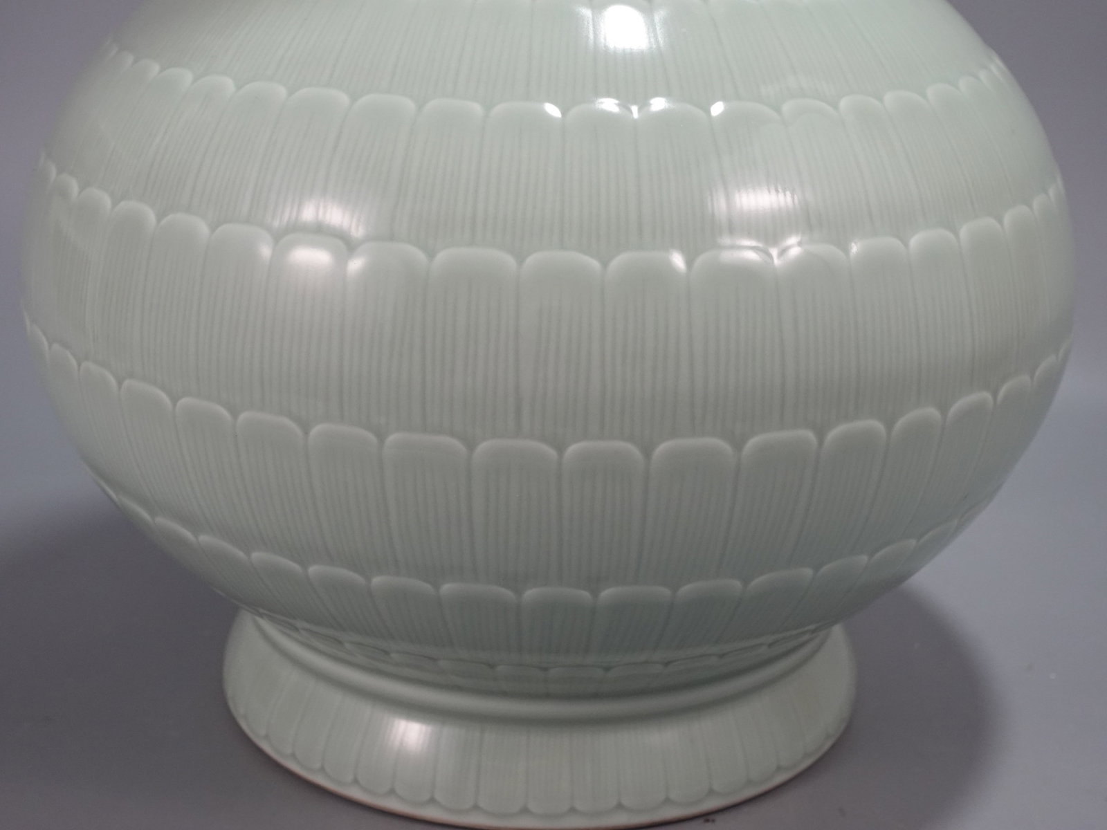 A Huge Celadon Glazed Double-Ears Vase - 6